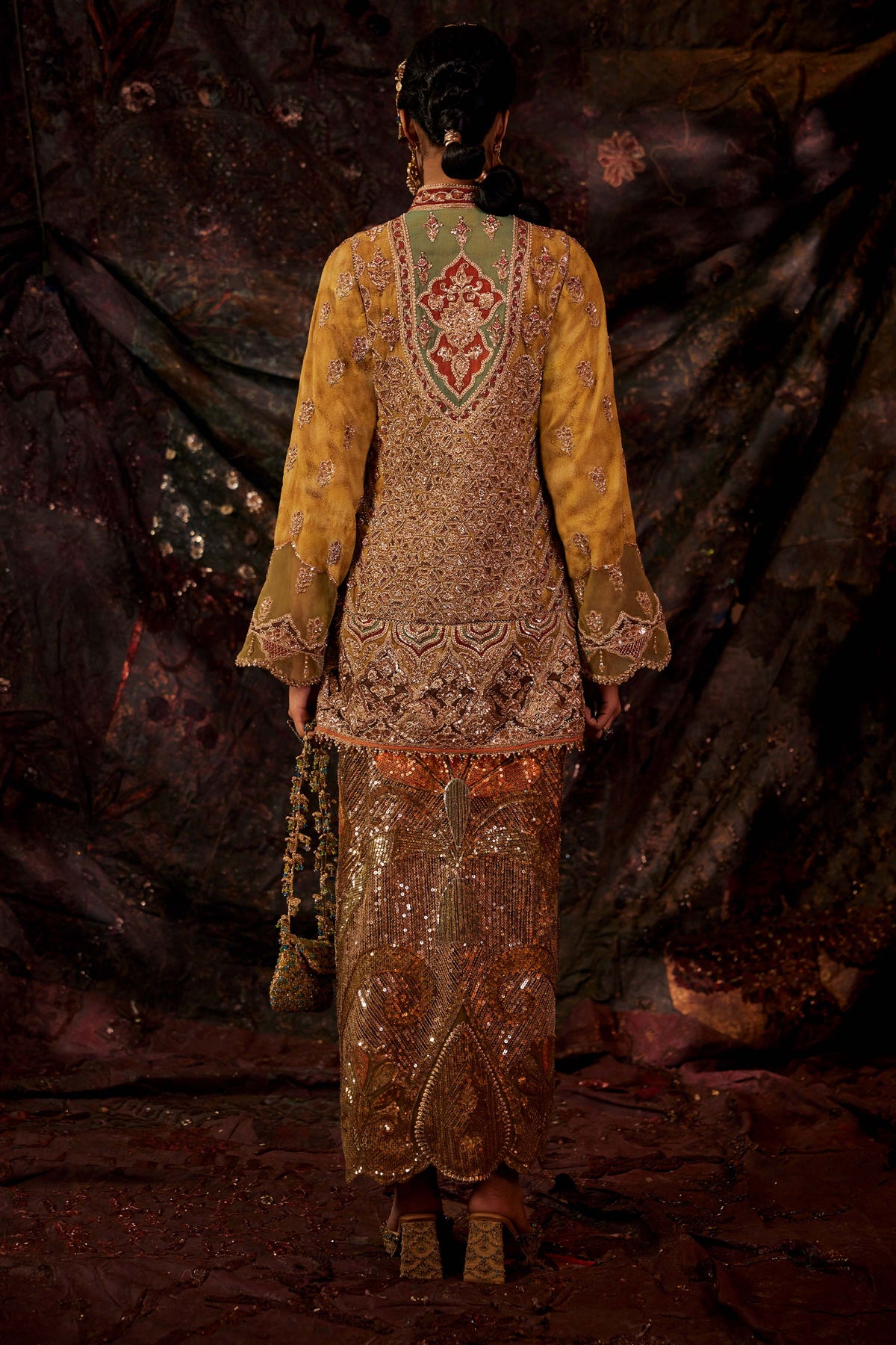 Mustard & Antique Lungi Set