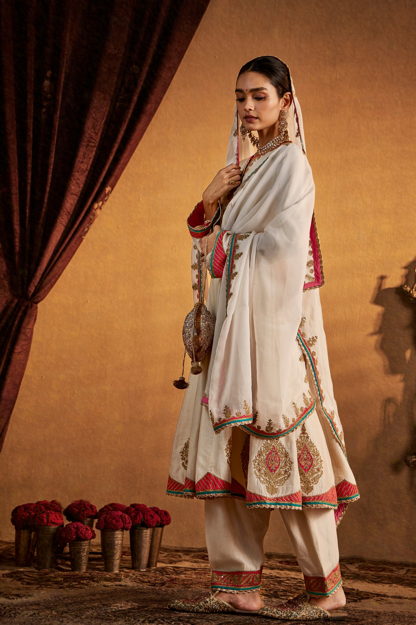 Ivory Kalidar Salwar Set