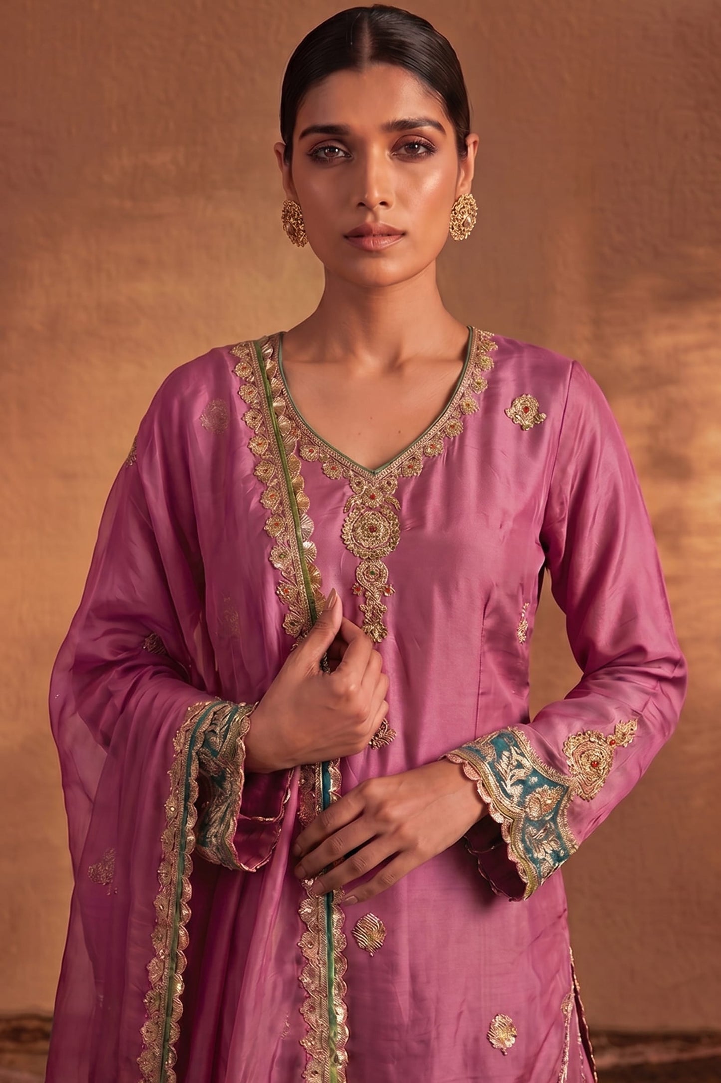 Vintage Pink Sharara Set