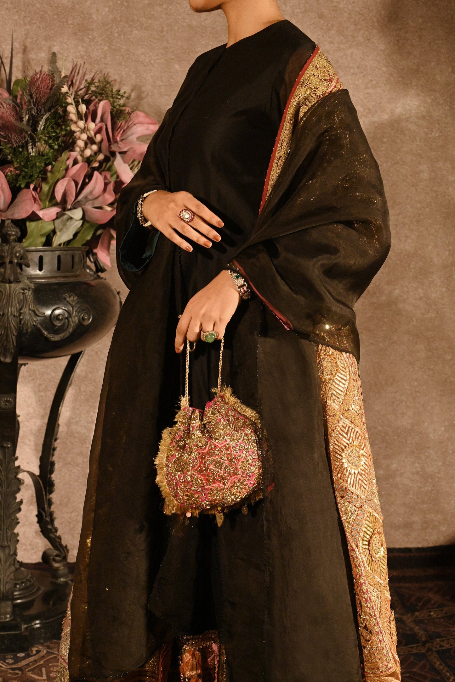 Deep Pink Naqsh Noor Potli