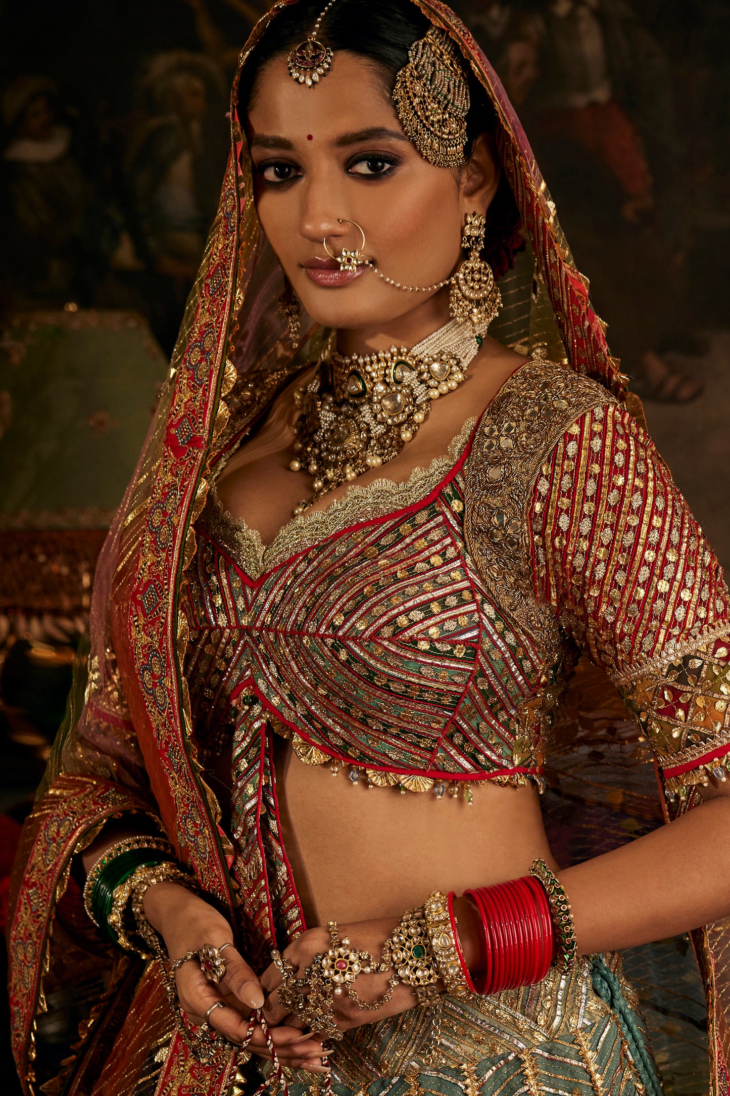 Multi-Hued Gota Lehenga