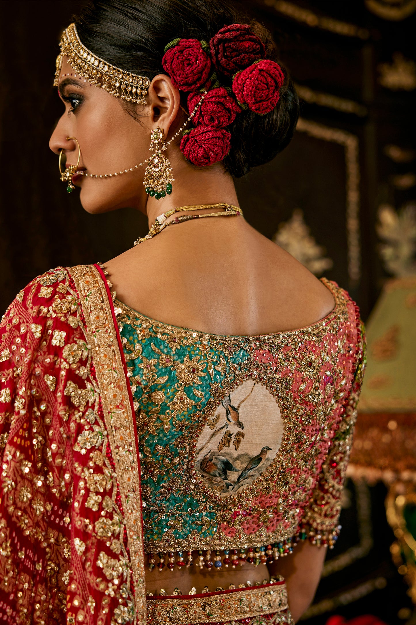 Gulaab Gharchola Saree
