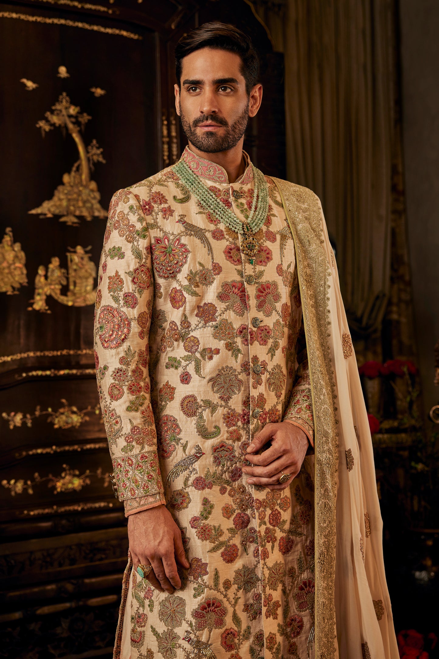 Pale Blush Effloroscent Sherwani