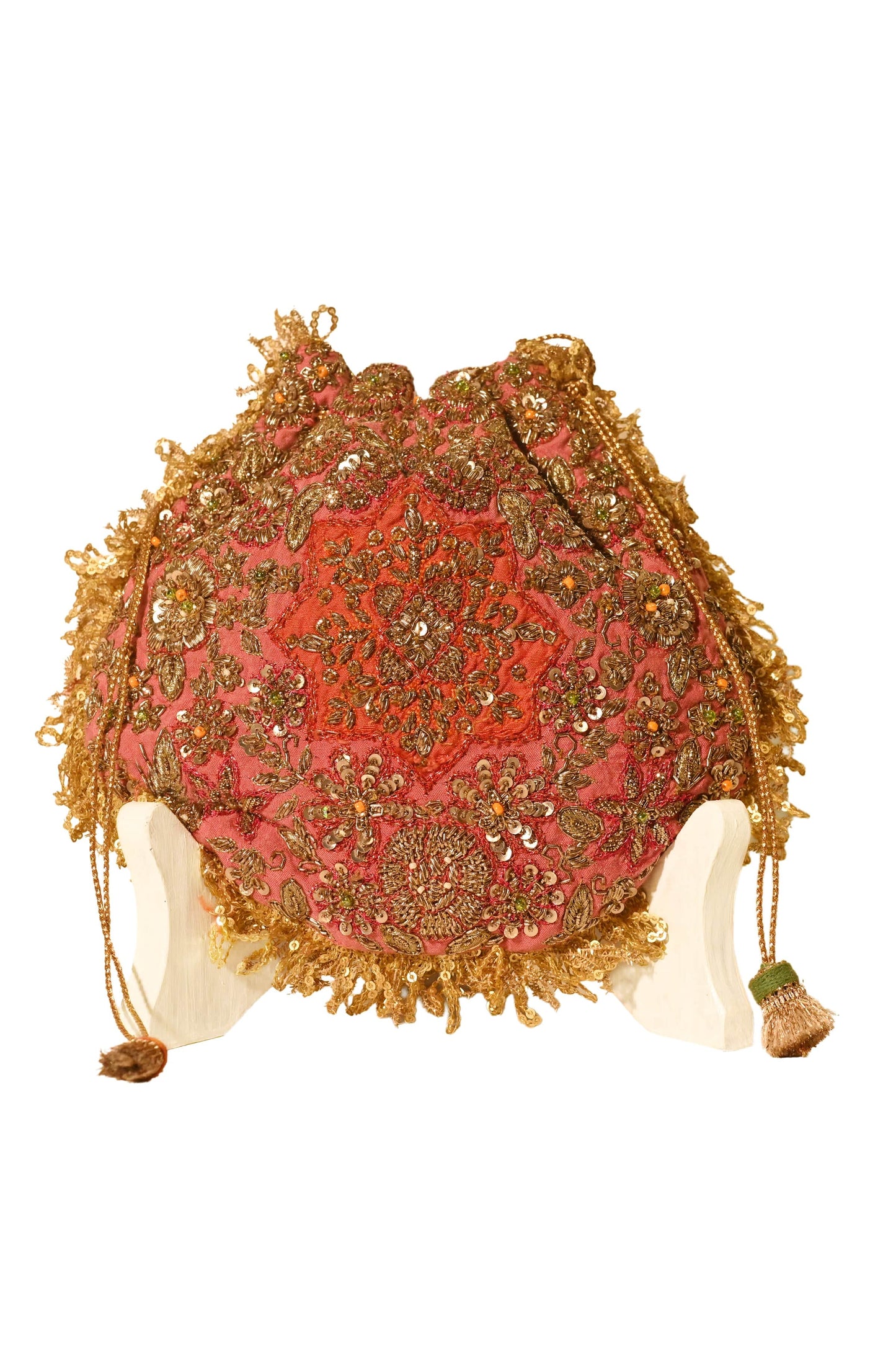 Frosted Coral Naqsh Noor Potli
