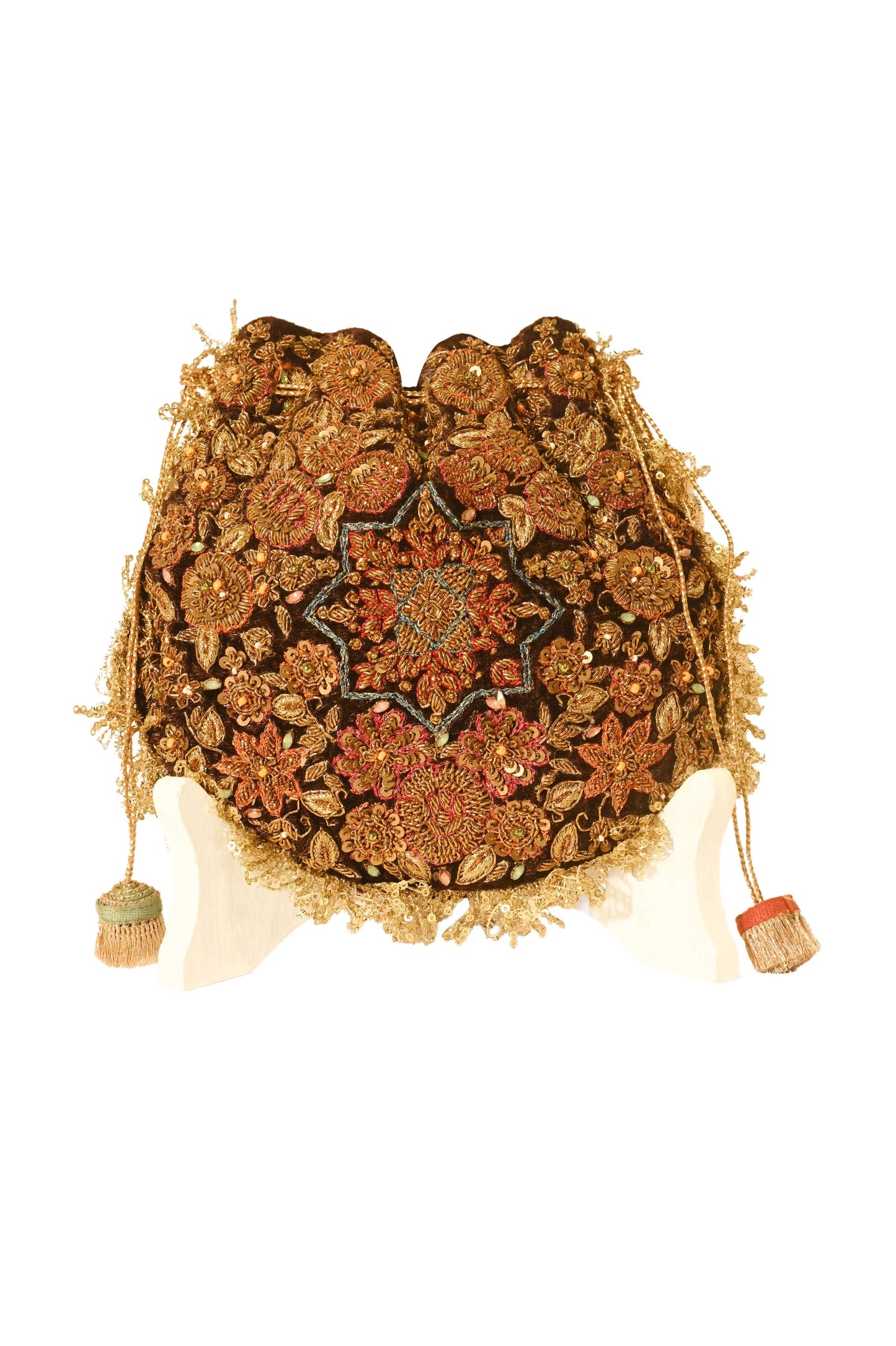 Deep Brown Naqsh Noor Potli