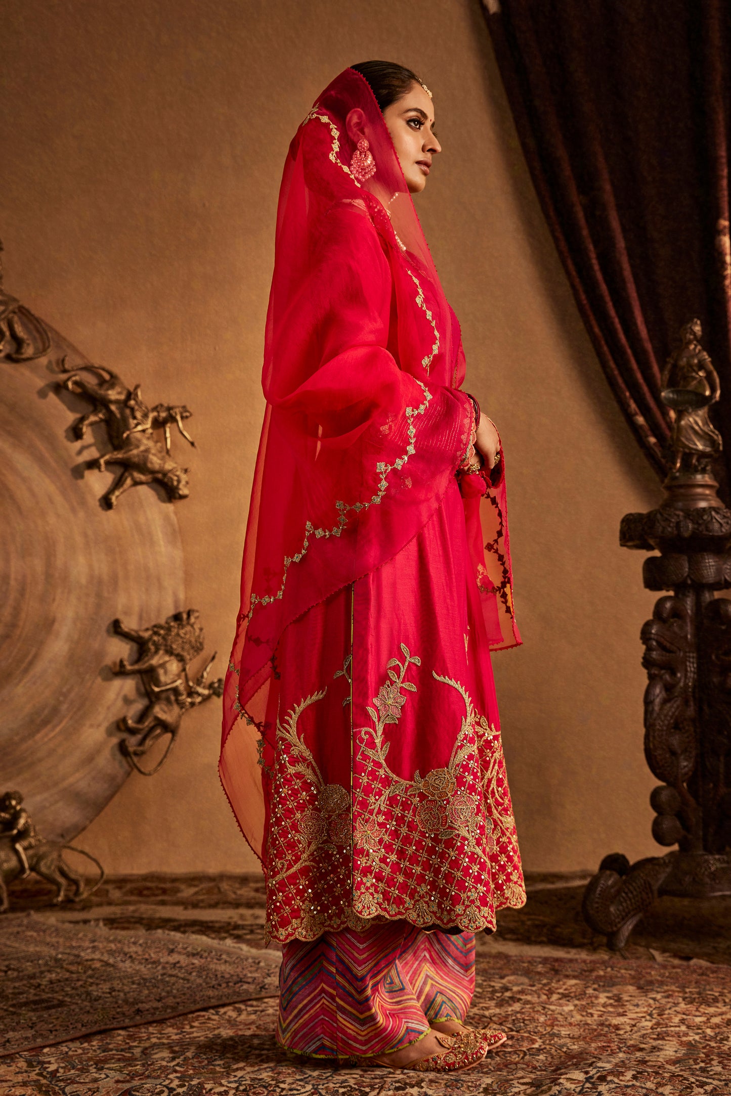 Rani Pink Kurta Set