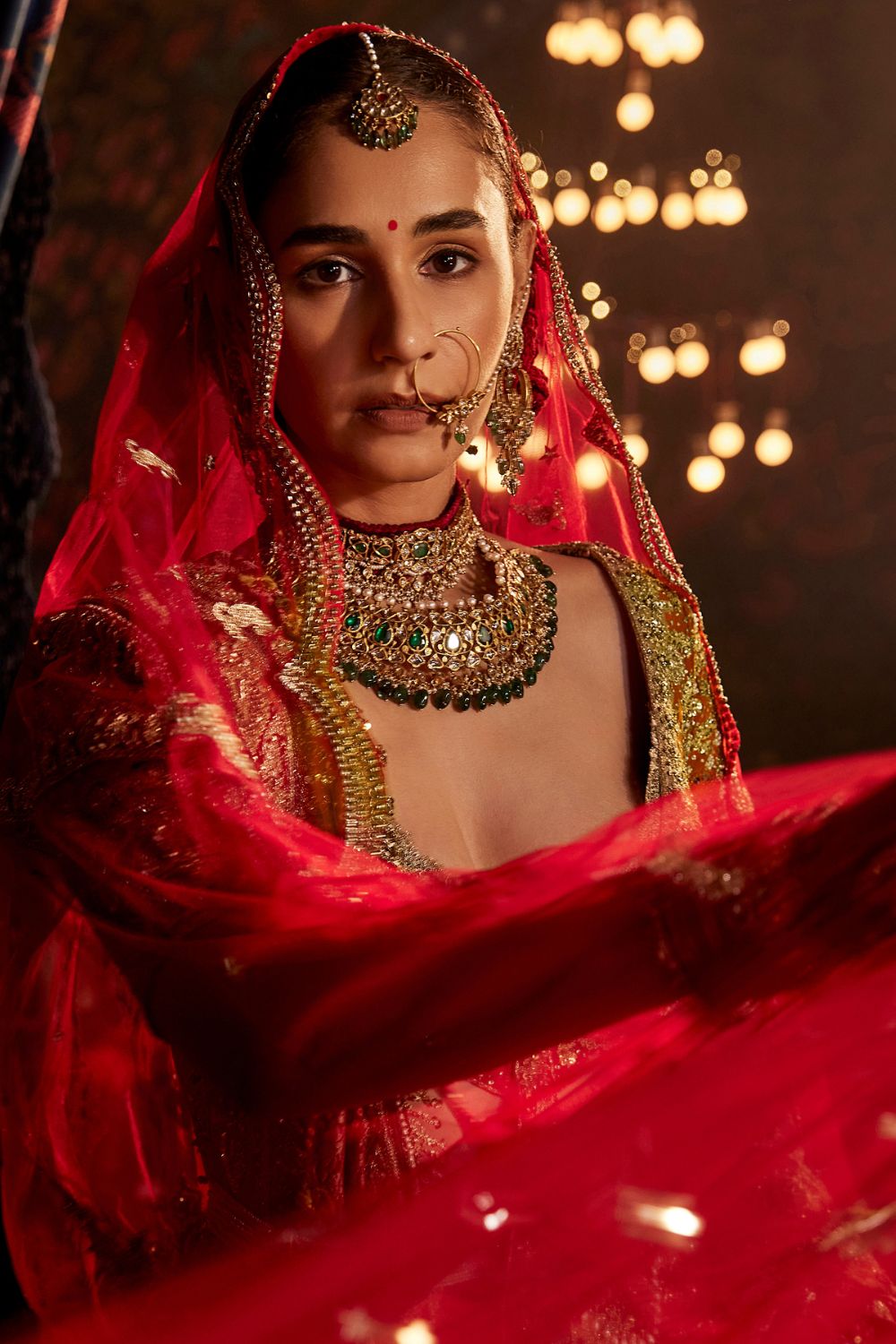 Deep Russet Pichhwai Lehenga Set