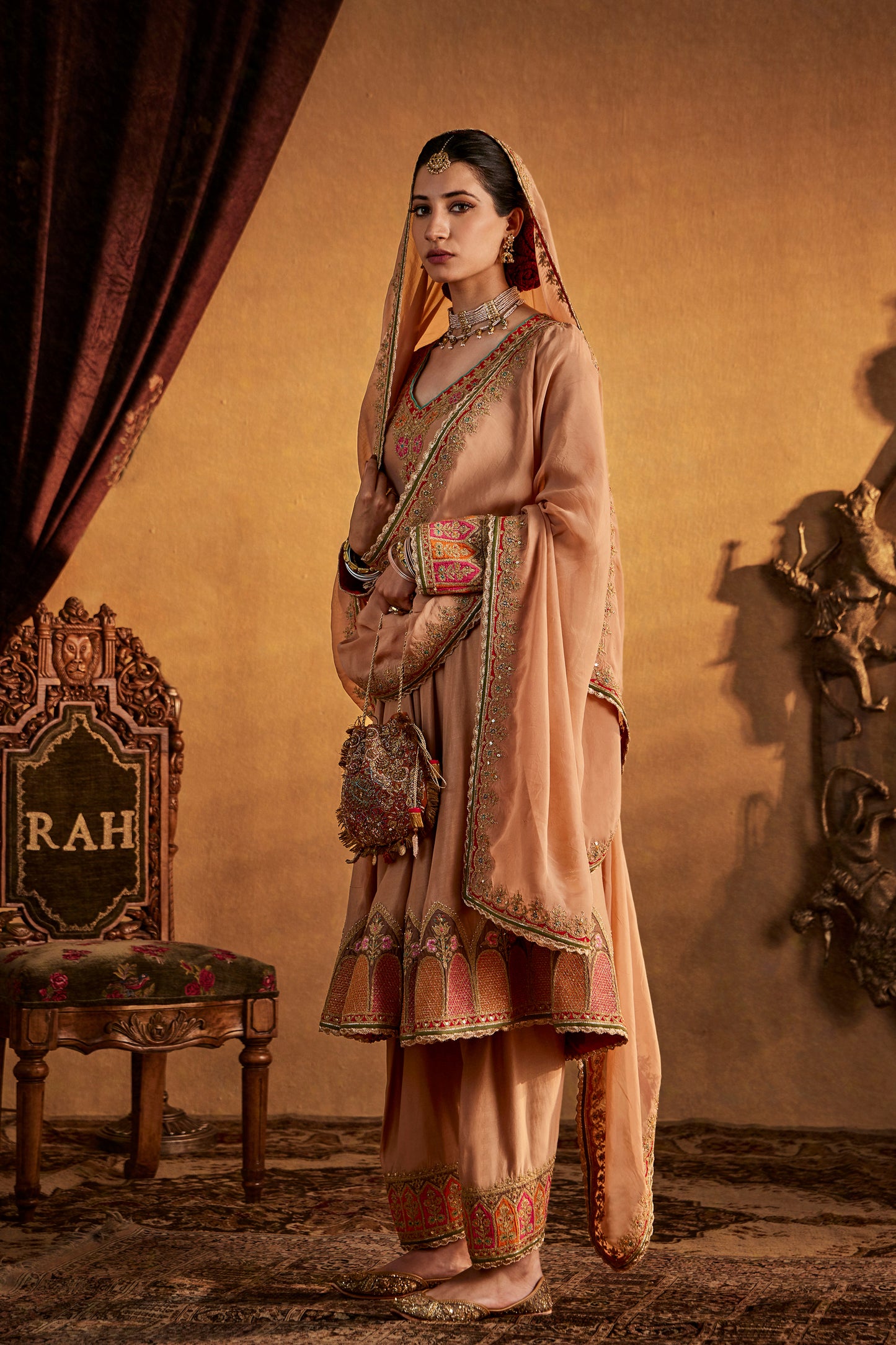 Cinnamon Silk Kalidar Set