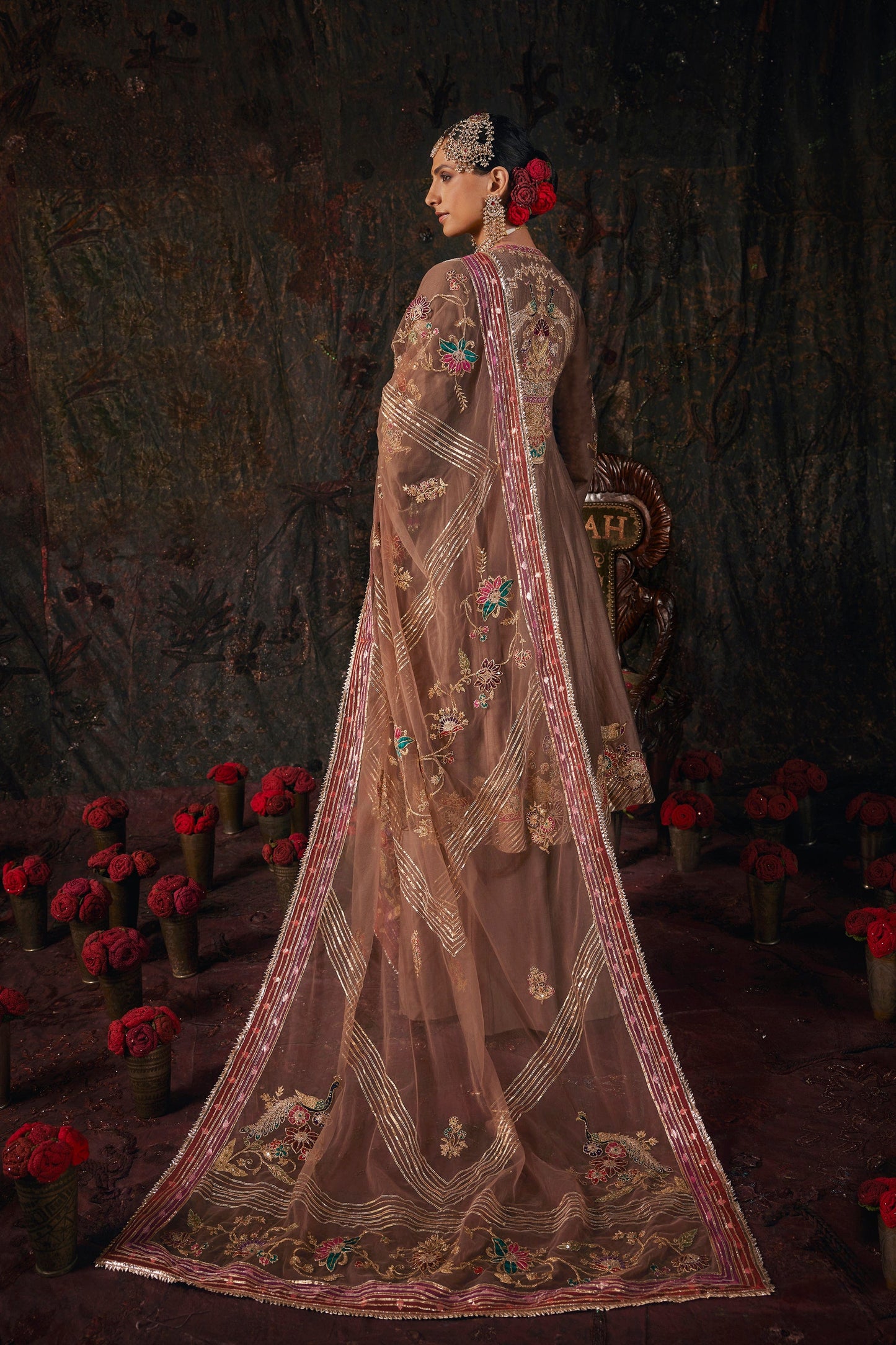 Cinnamon Kalidar-Sharara Set