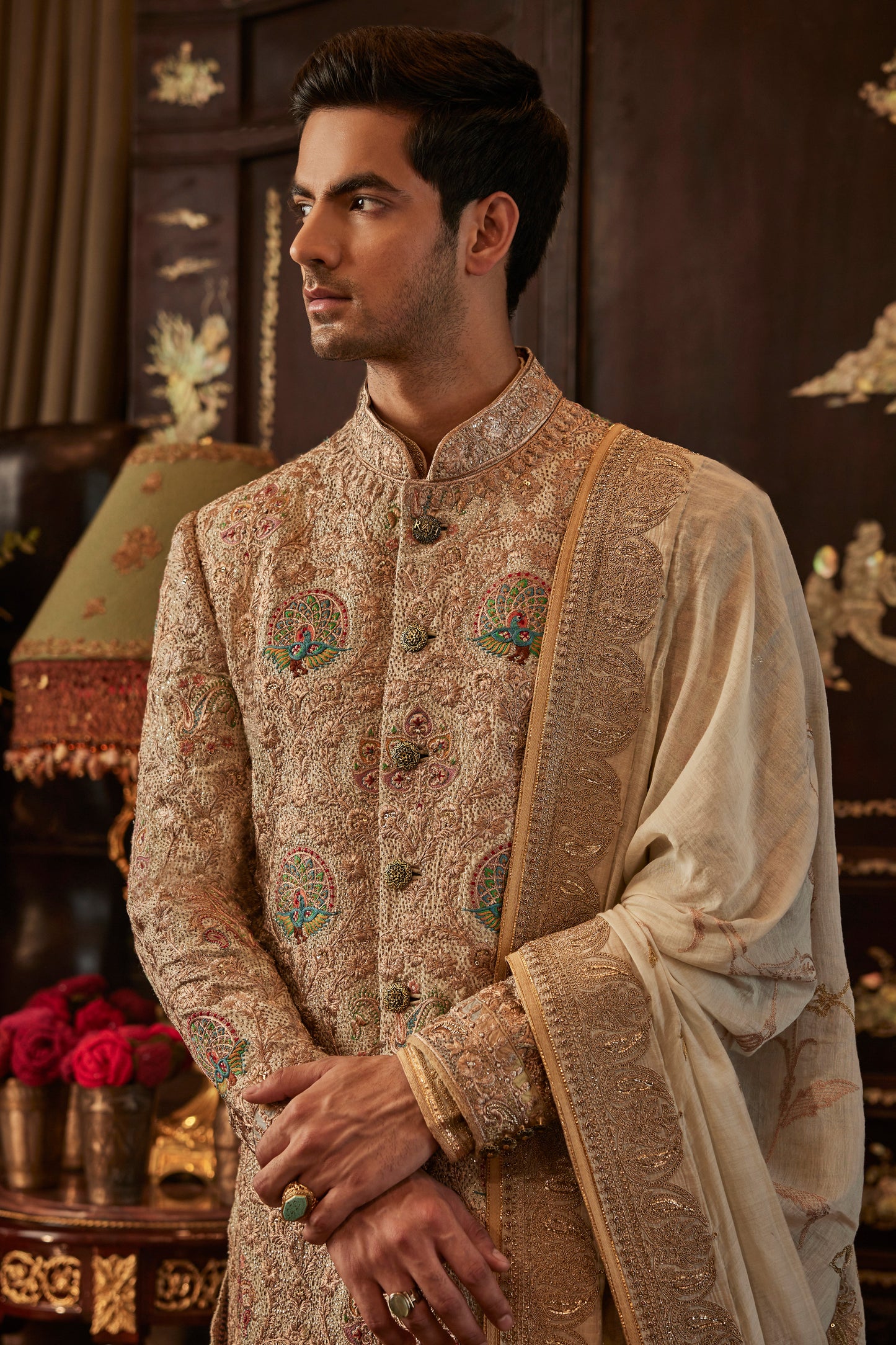 Mughal Miniature Art Sherwani