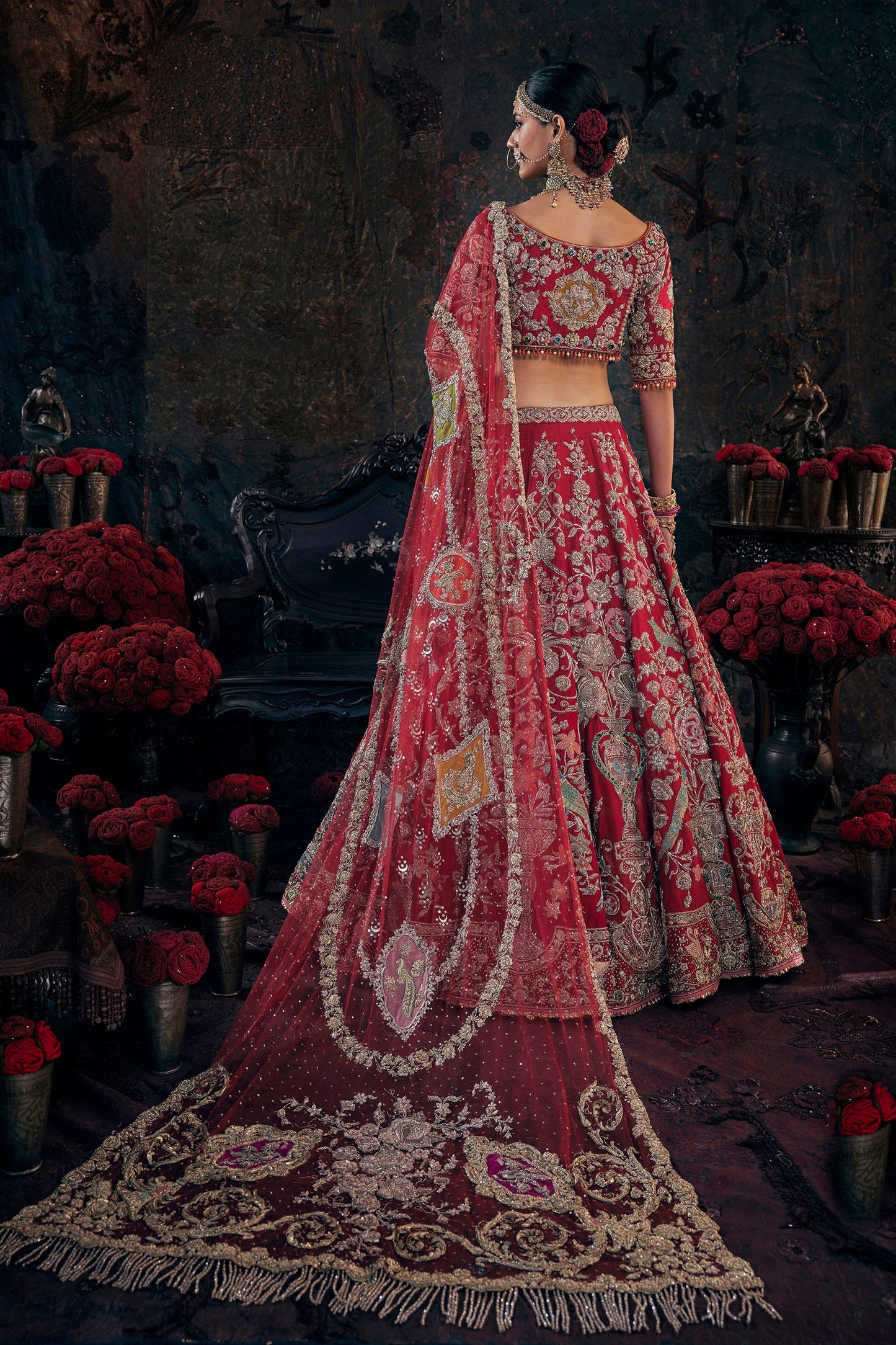Earthy Red Silk Lehenga