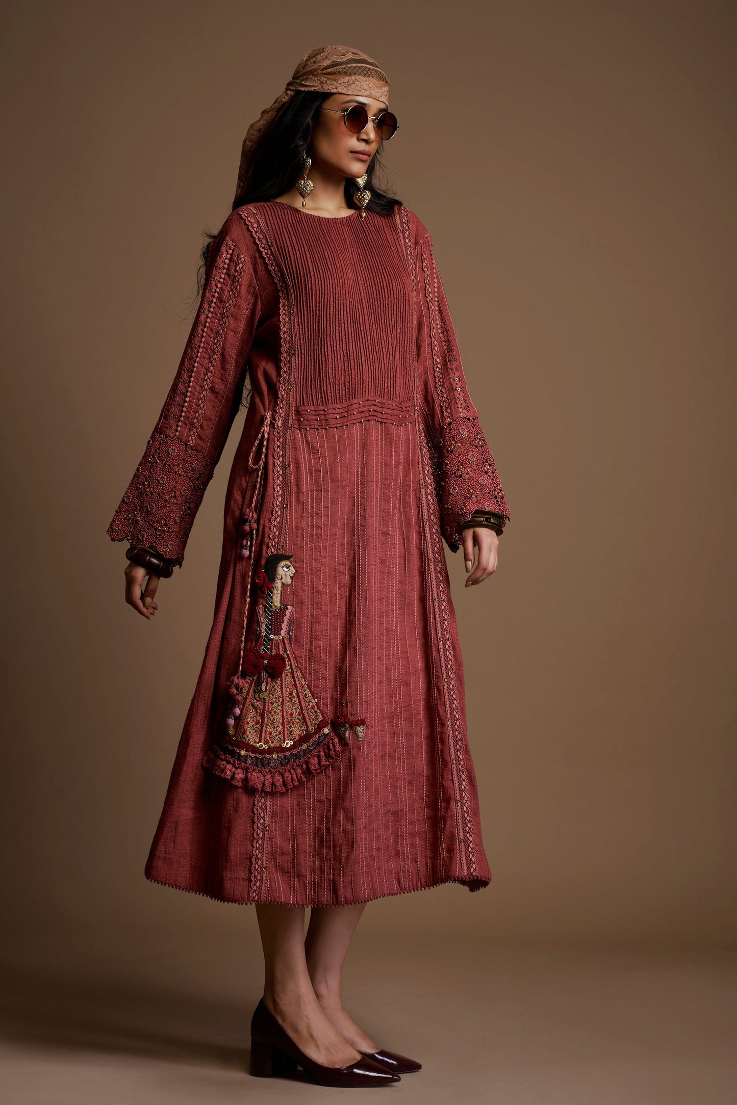 Old Rose Rah Doll Dress