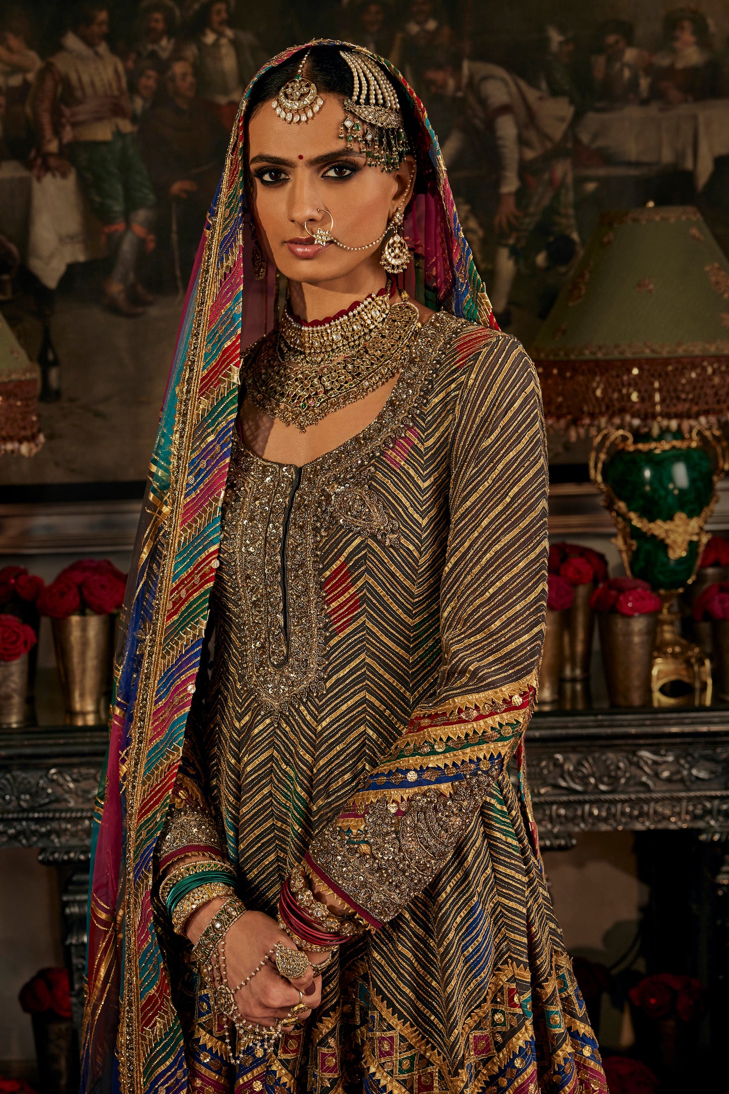 Charcoal Grey Tulle Kalidar