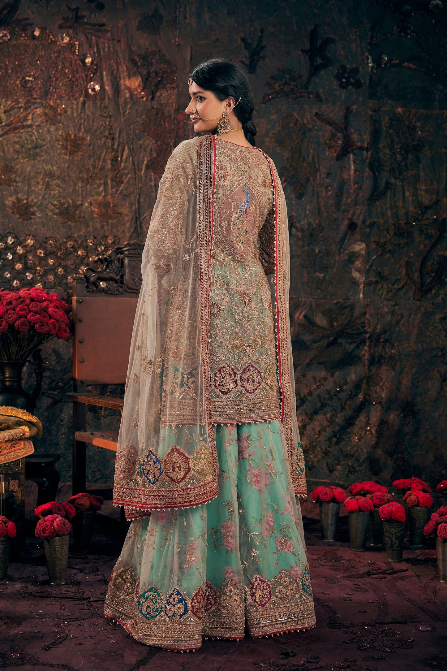 Ice Blue Kurta-Sharara Set
