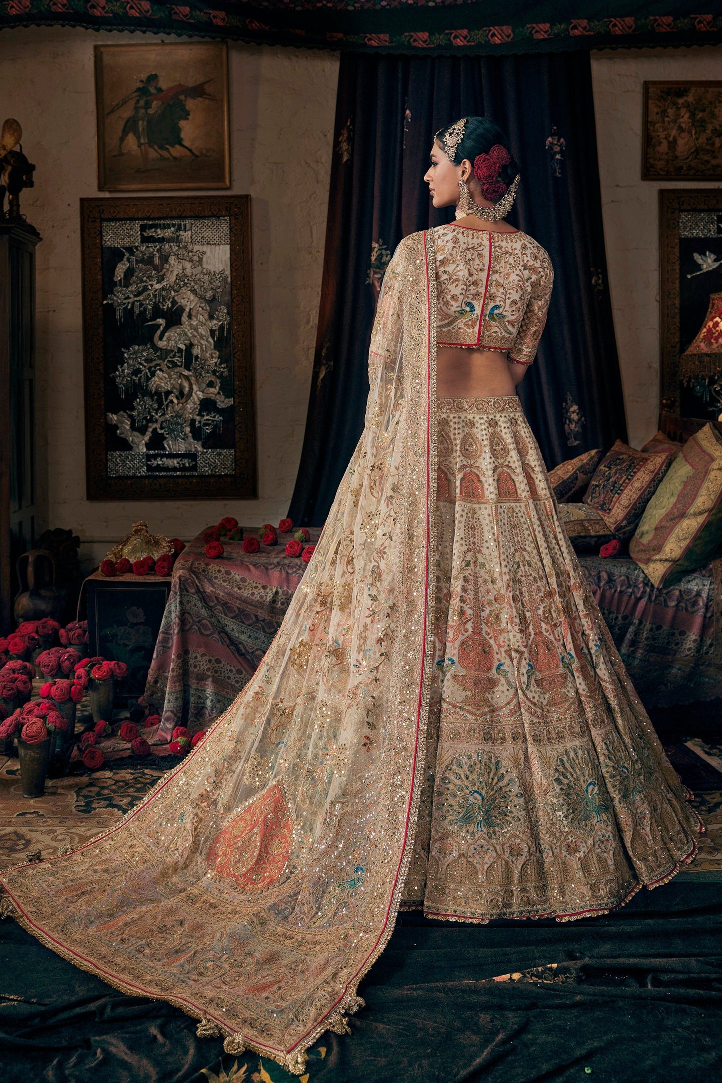 Pale Gilded Ivory Lehenga