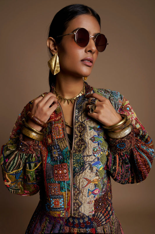 Cropped Bomber Jacket