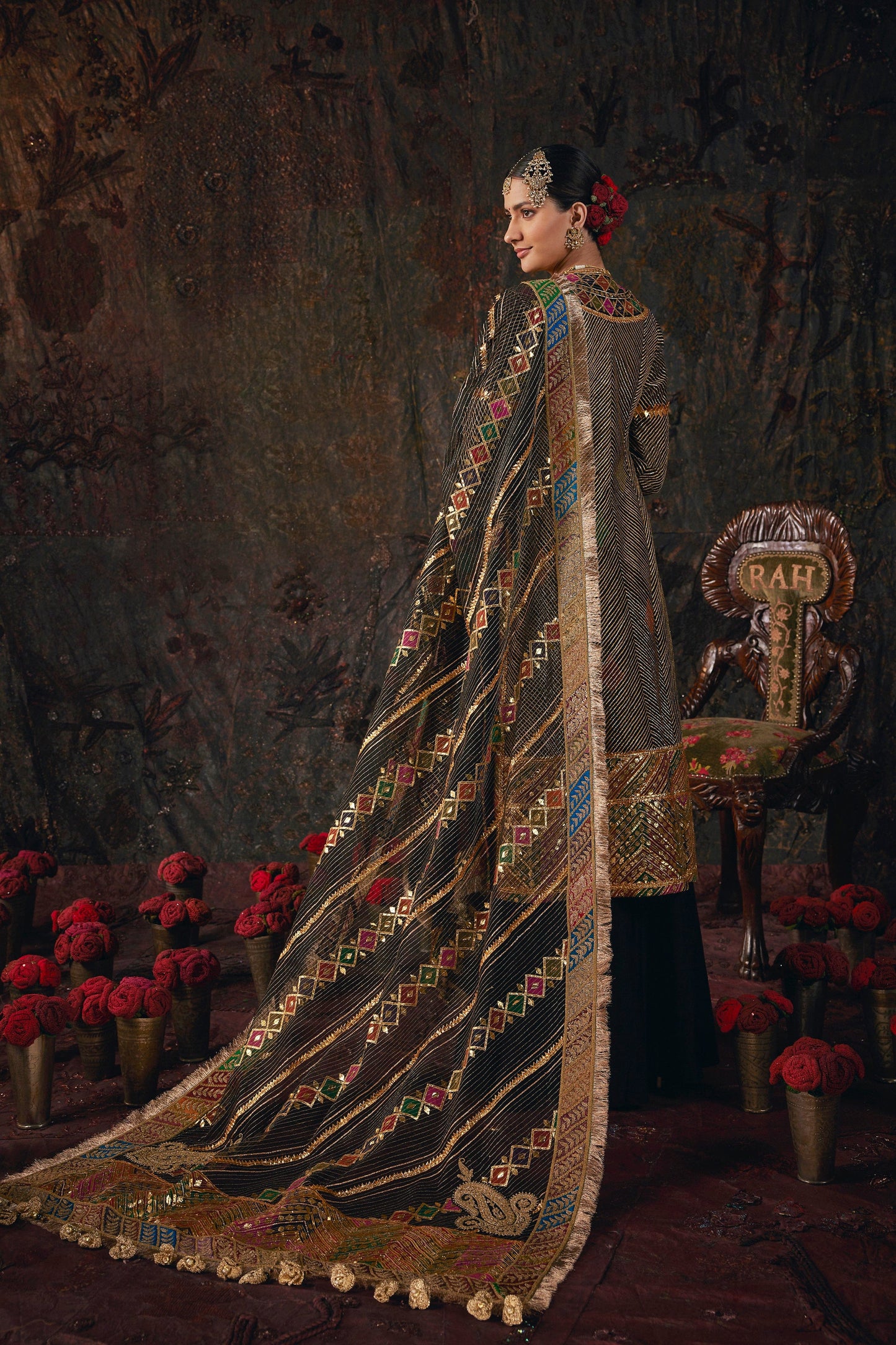 Inky Black Kurti-Sharara Set