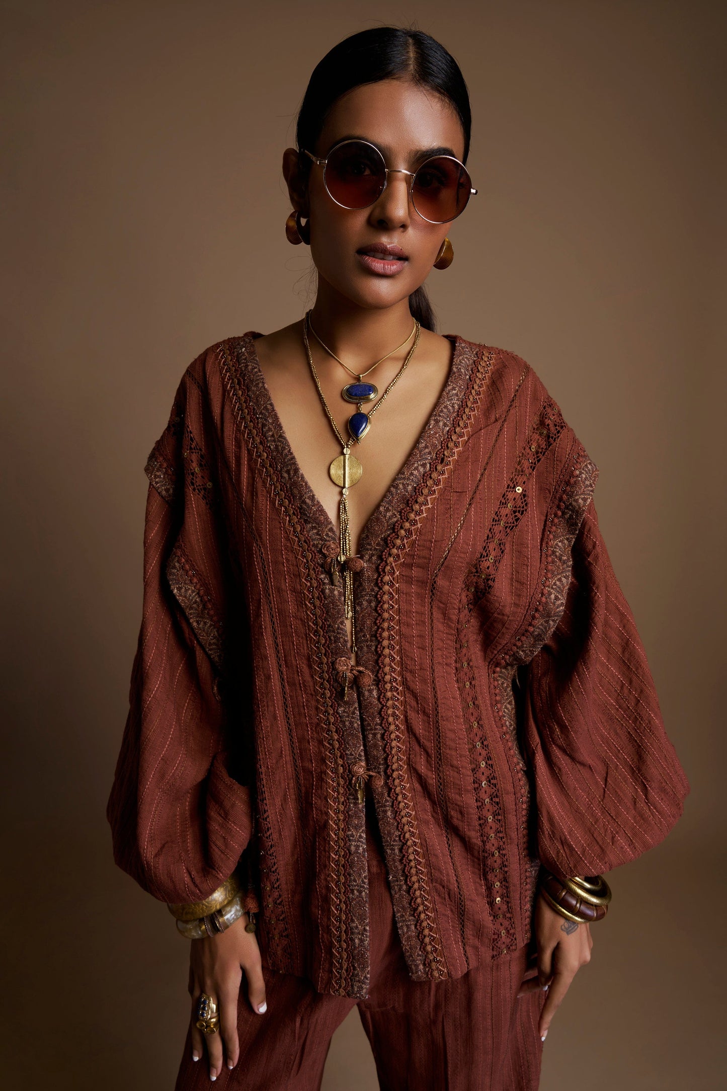 Chestnut Placket Set