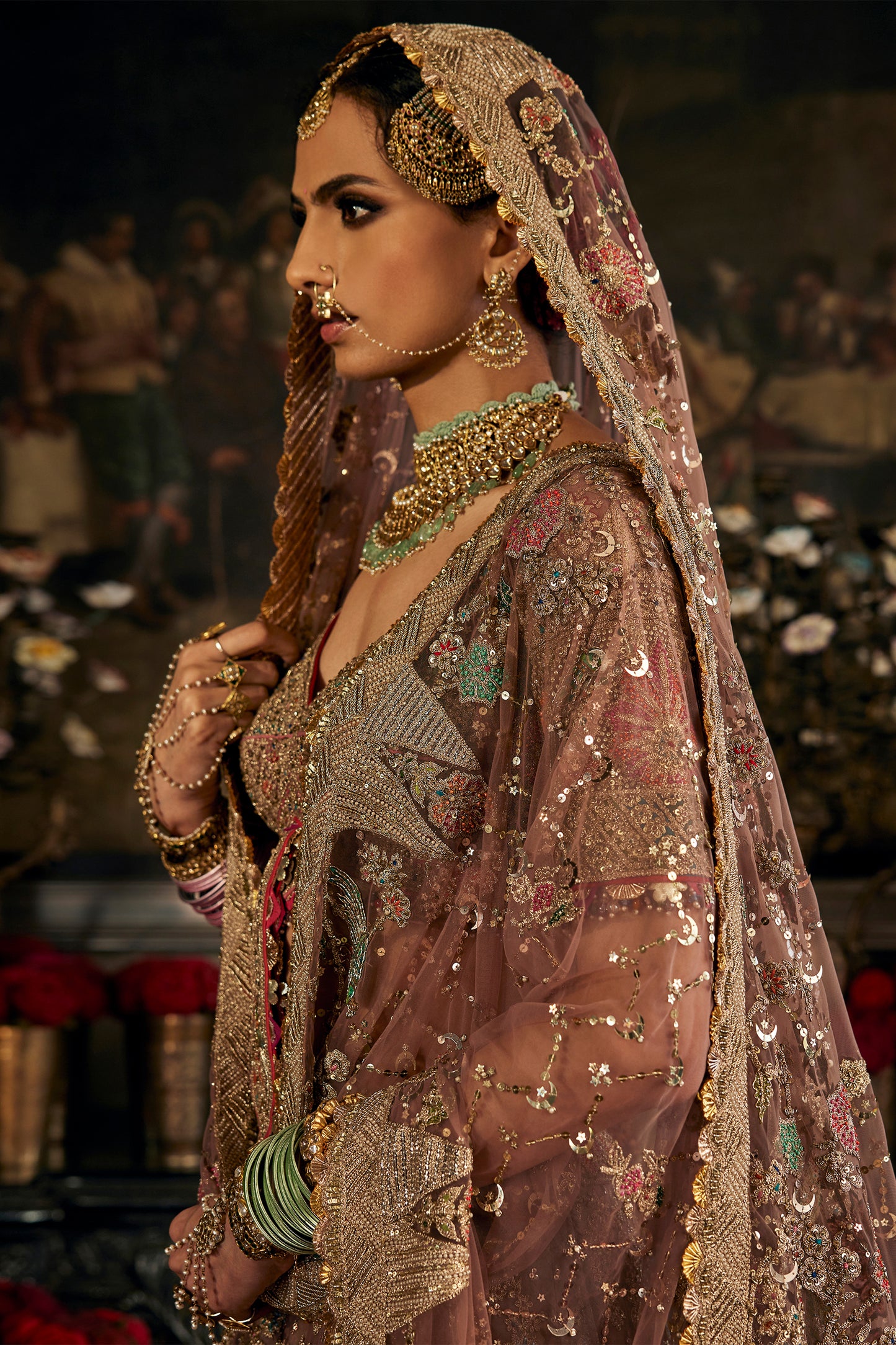 Earthy Art Deco Lehenga