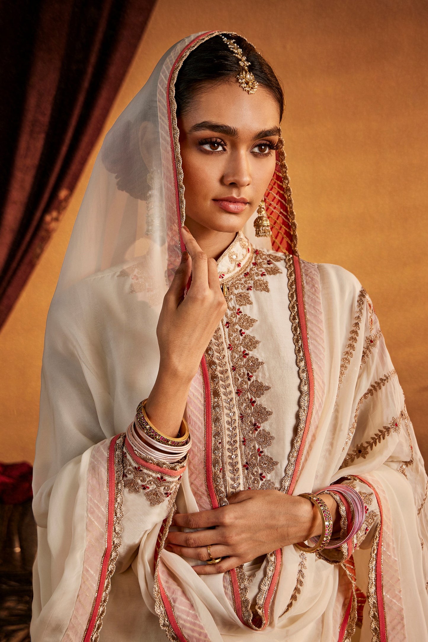 Ivory Floral Kurta Set