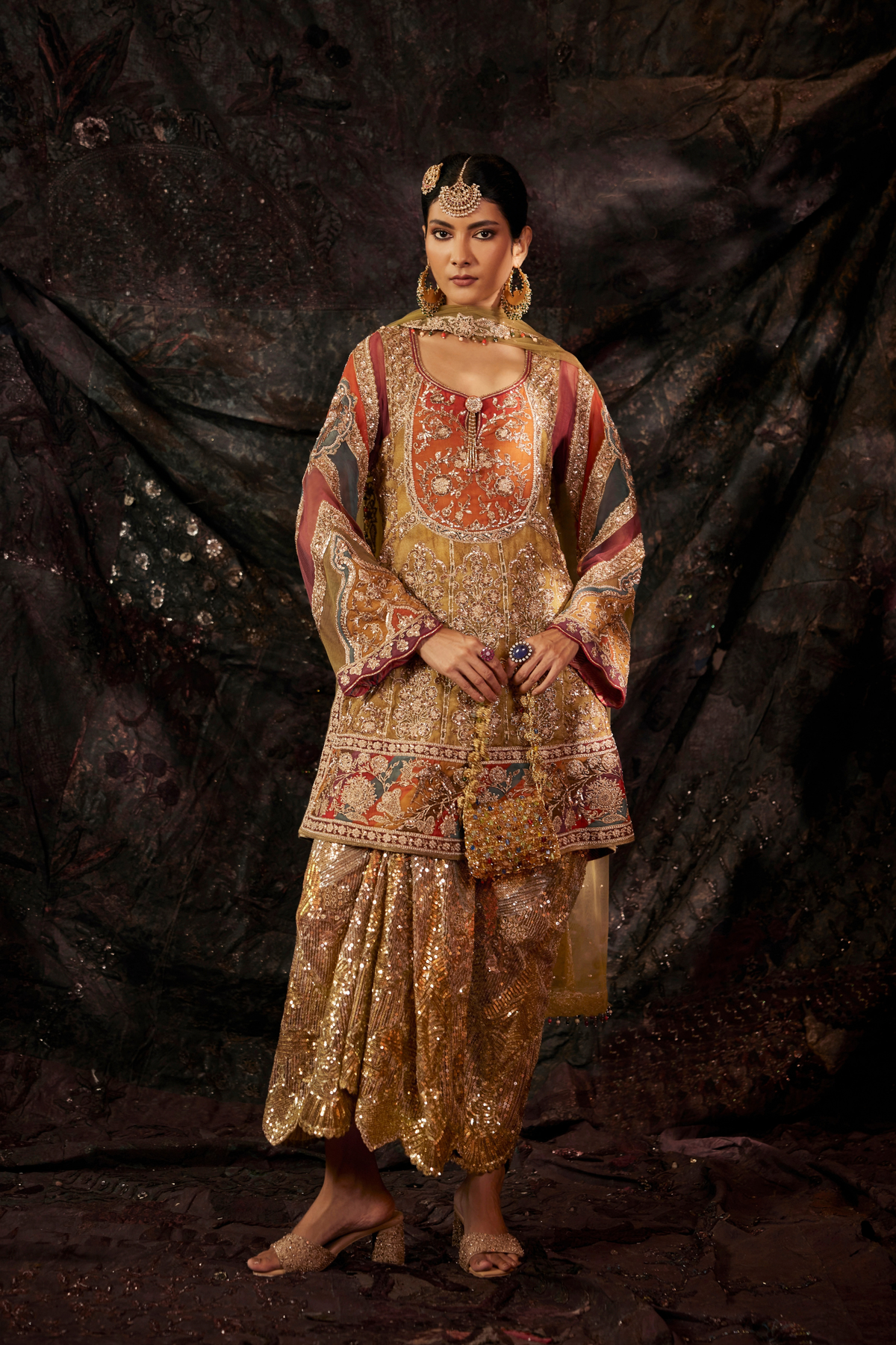 Mustard & Antique Lungi Set