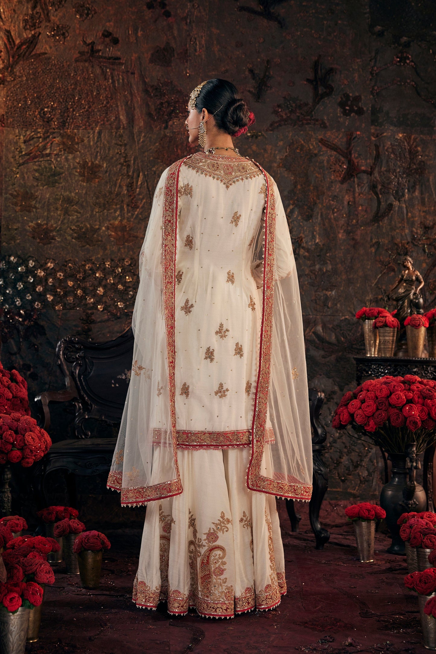 Pearl Ivory Sharara Set