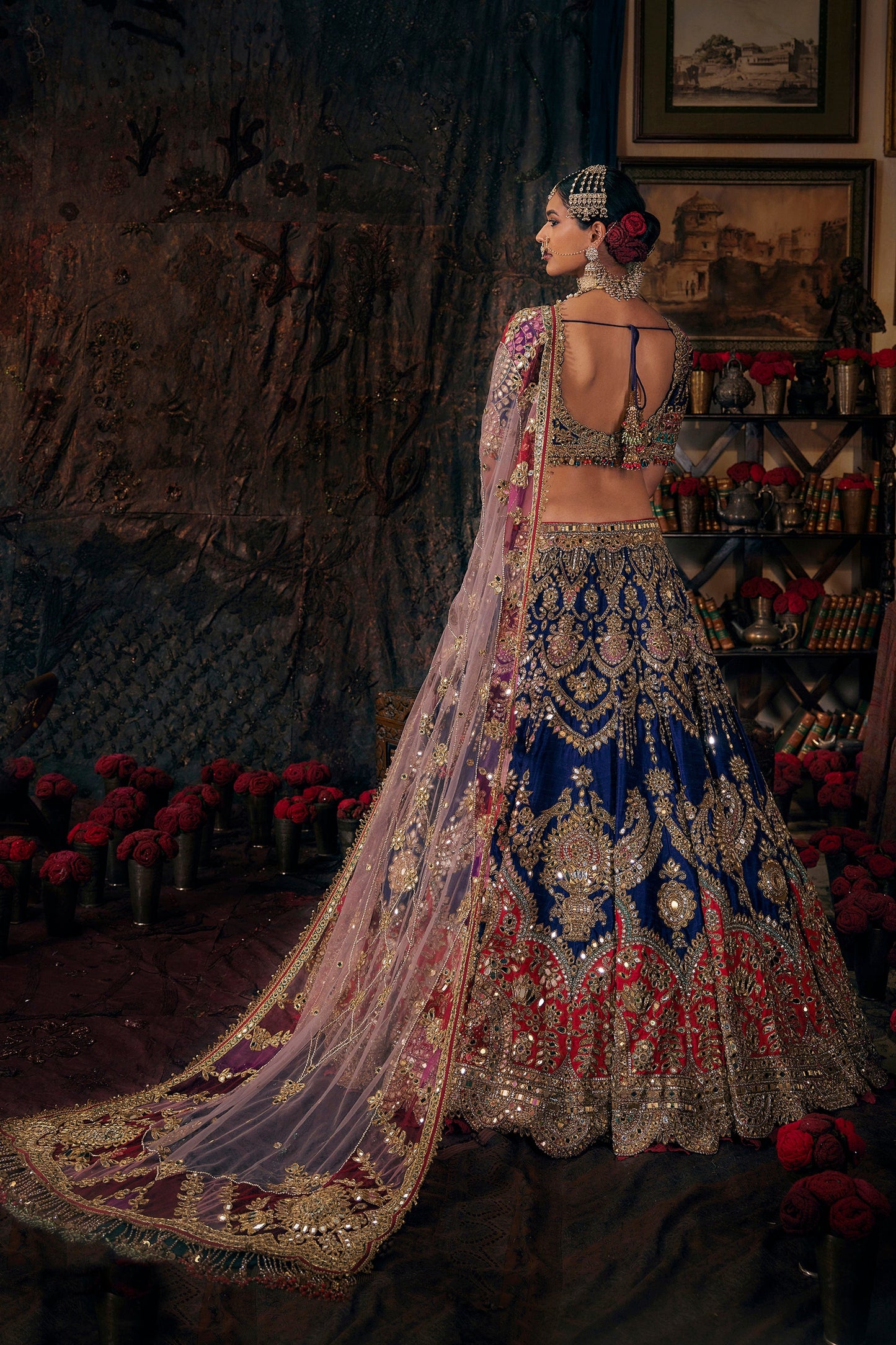 Deep Purple Embroidered Lehenga