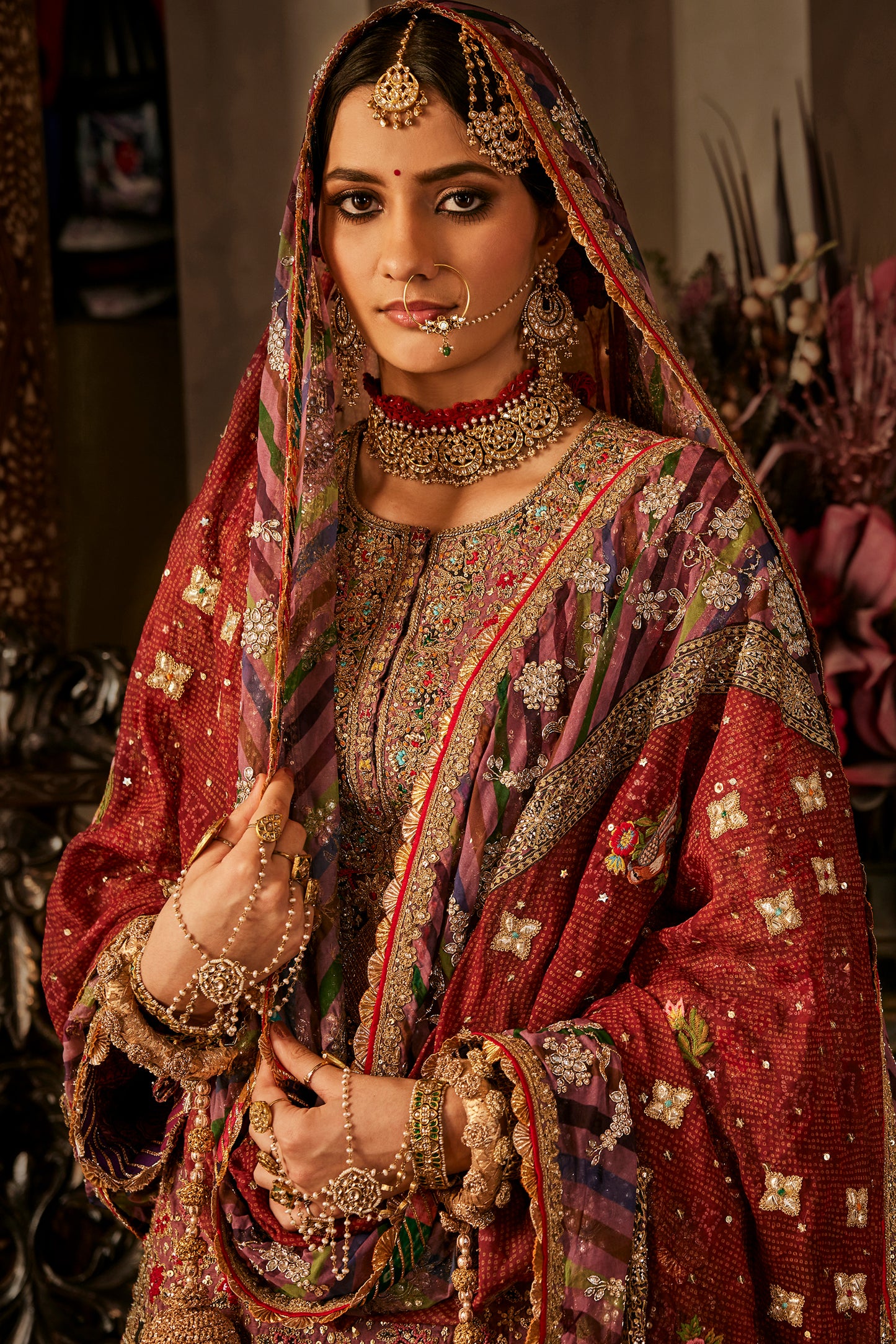 Aubergine Kurti-Sharara