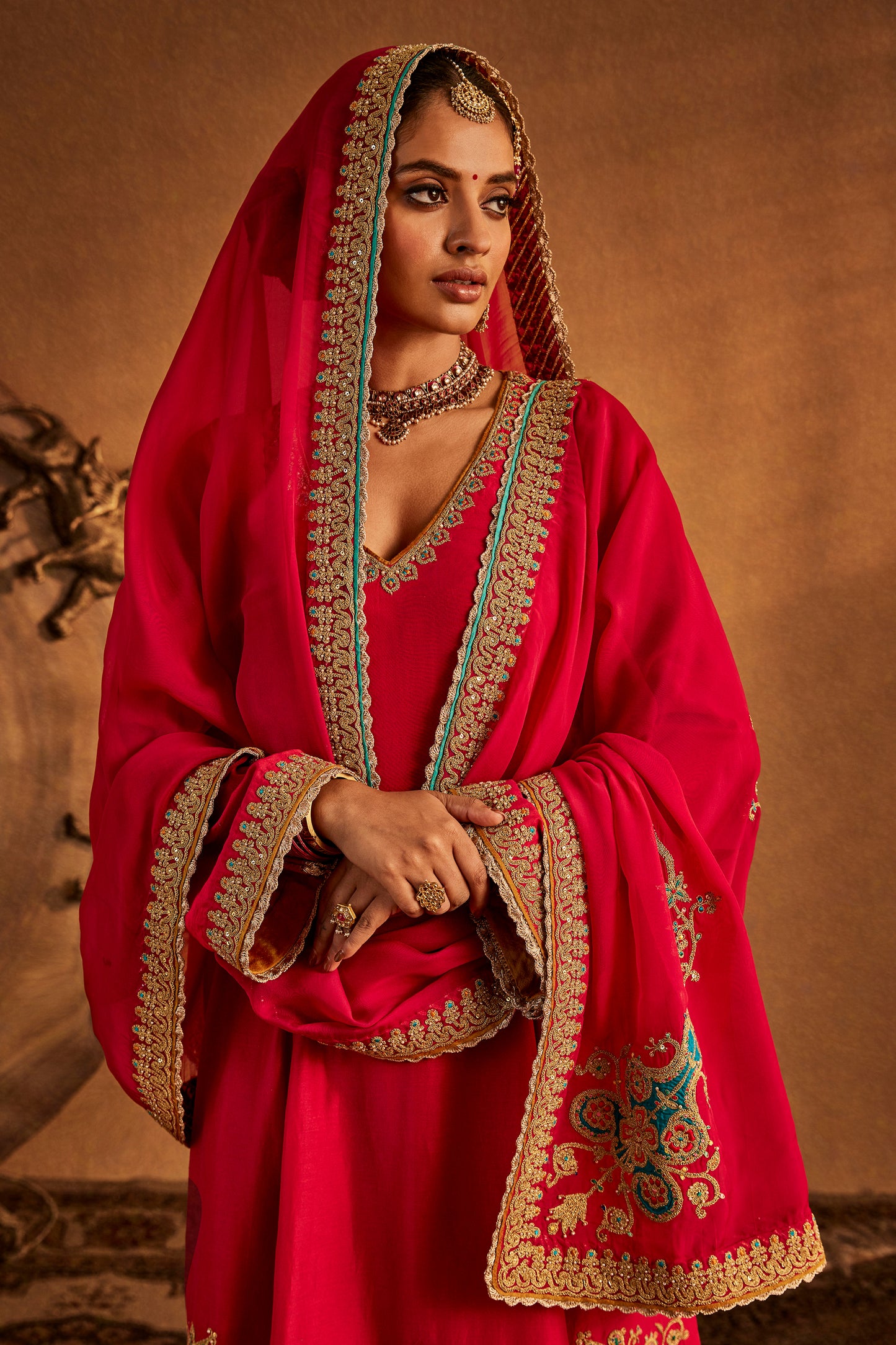 Rani Pink Kurta Set