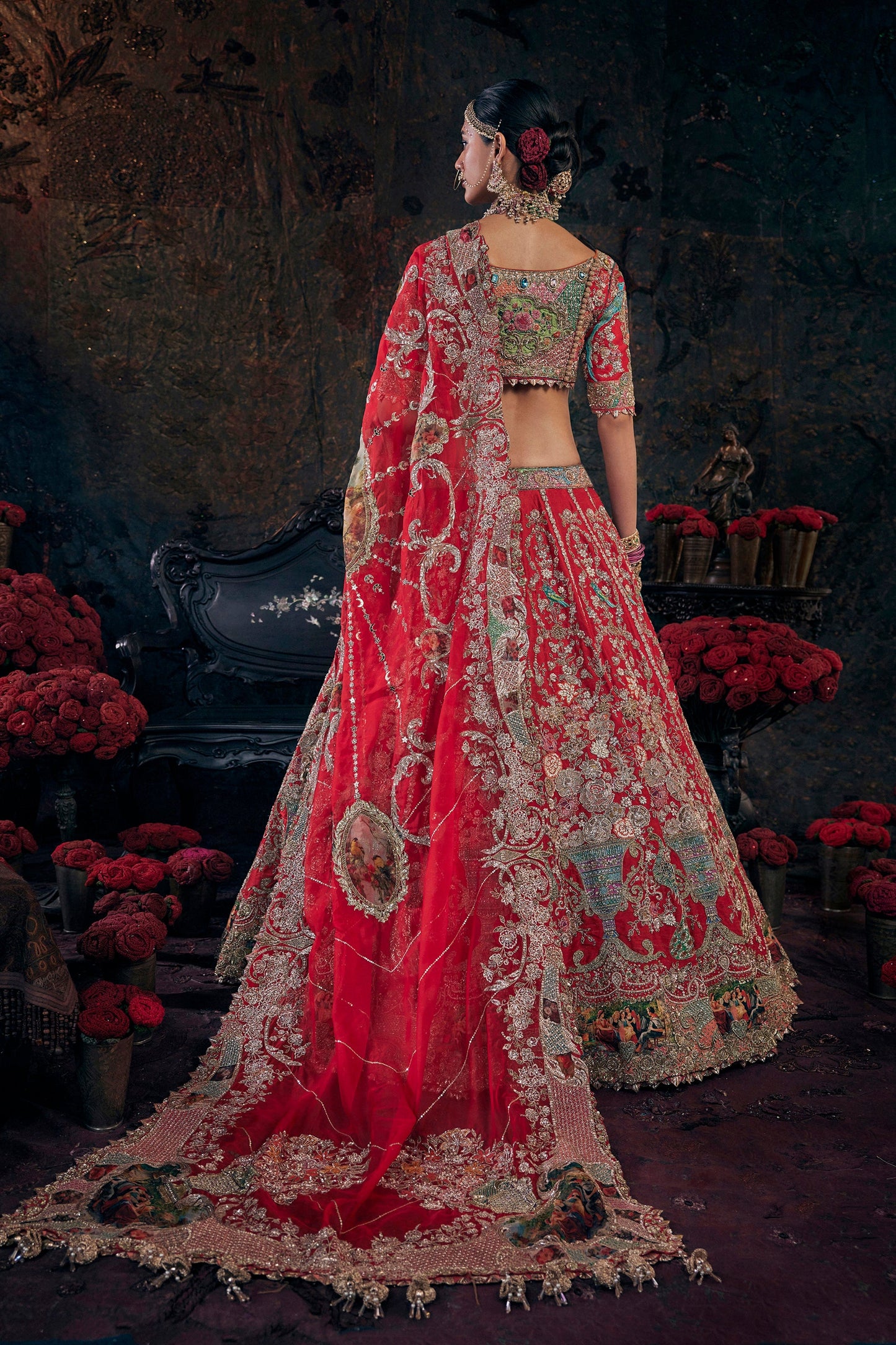 Earthy Scarlet Red Lehenga