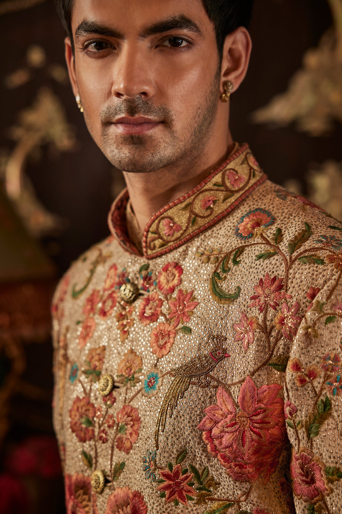 Mughal-Esque Silk Sherwani