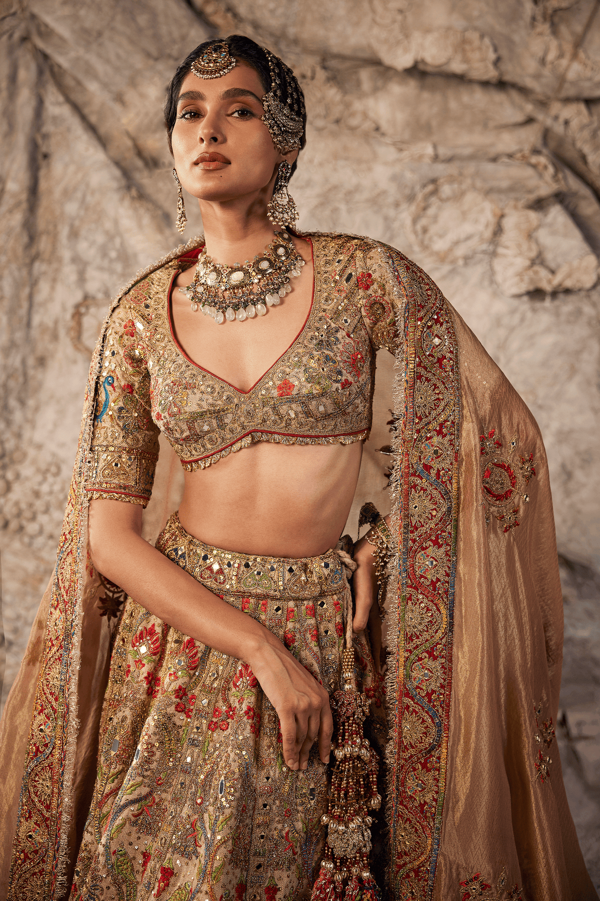 Burnished Gold Lehenga Set