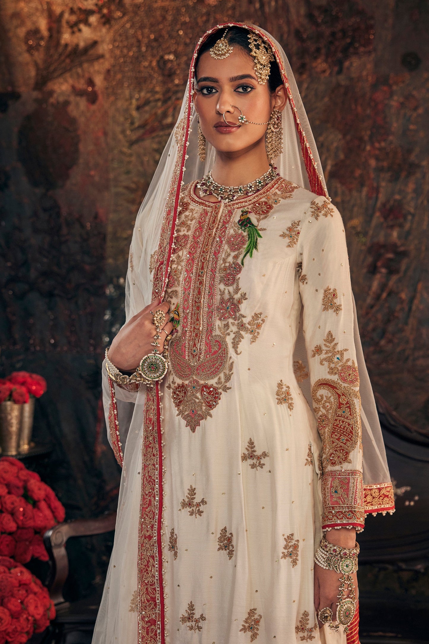Pearl Ivory Sharara Set