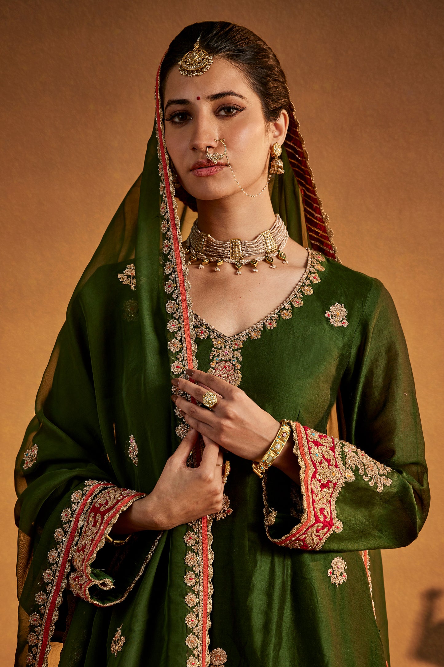 Pine Green Sharara Set