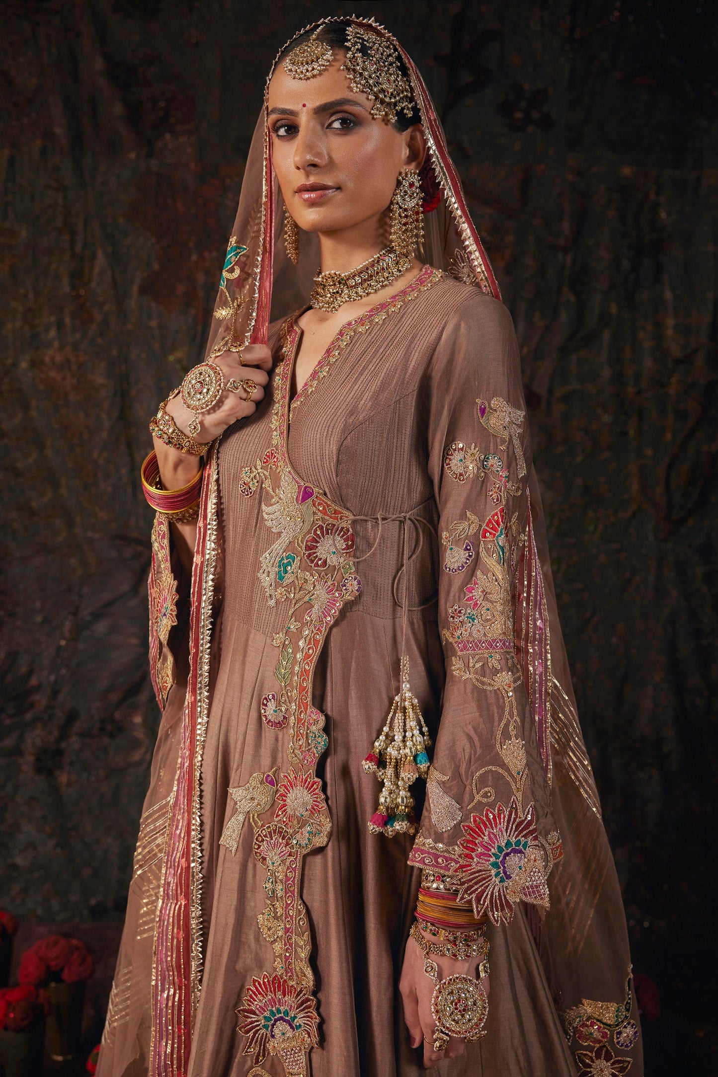 Cinnamon Kalidar-Sharara Set