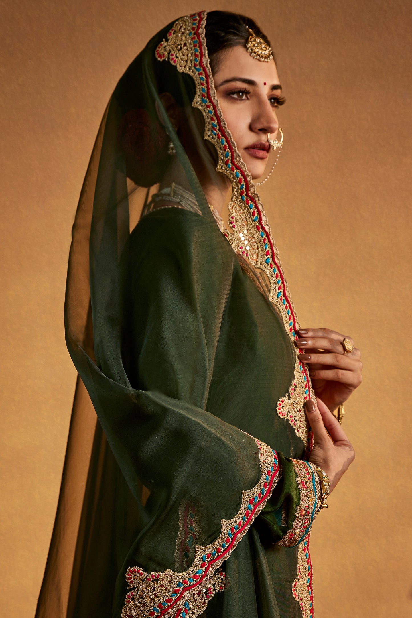 Pine Green Sharara Set