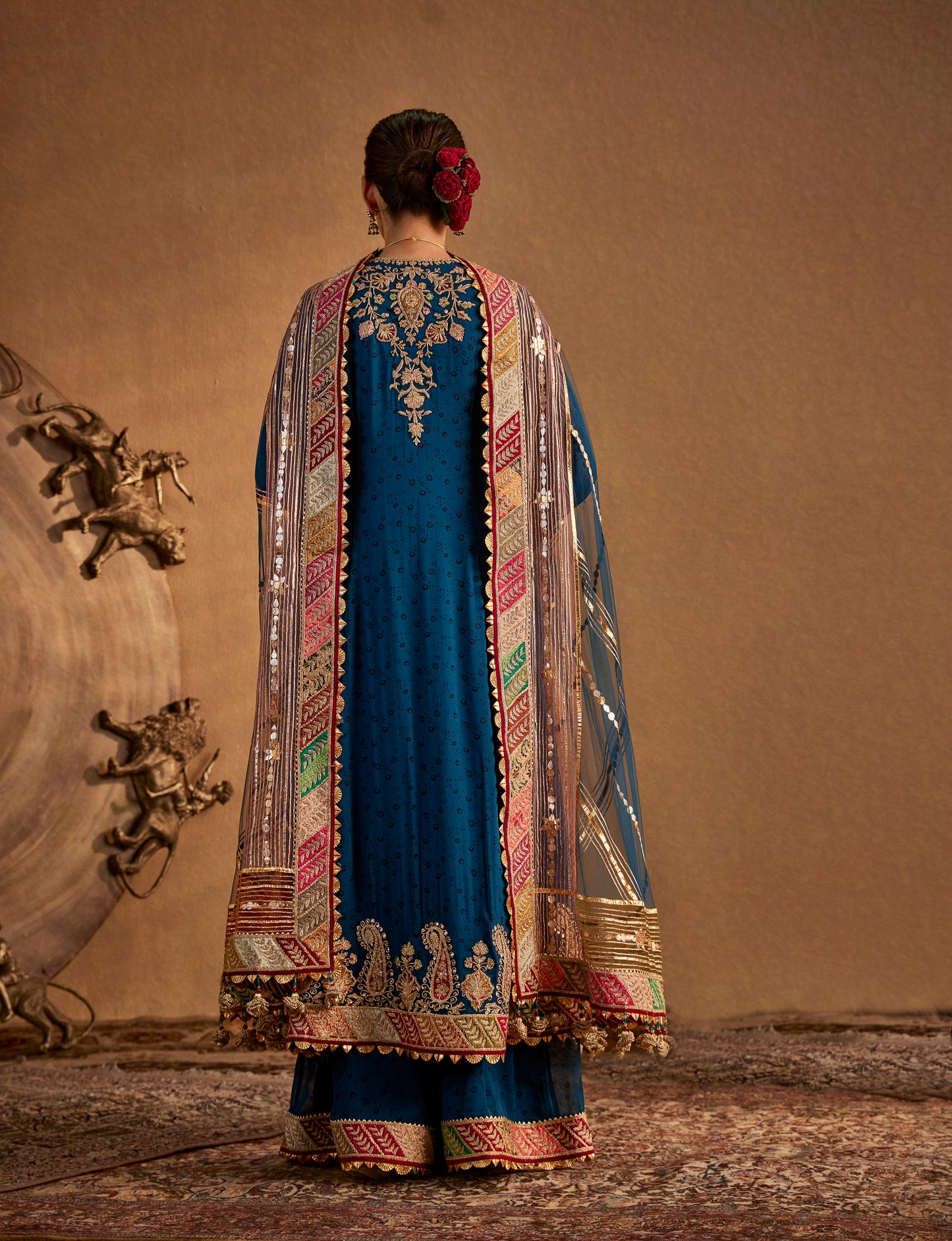 Teal Blue Kurta-Sharara Set