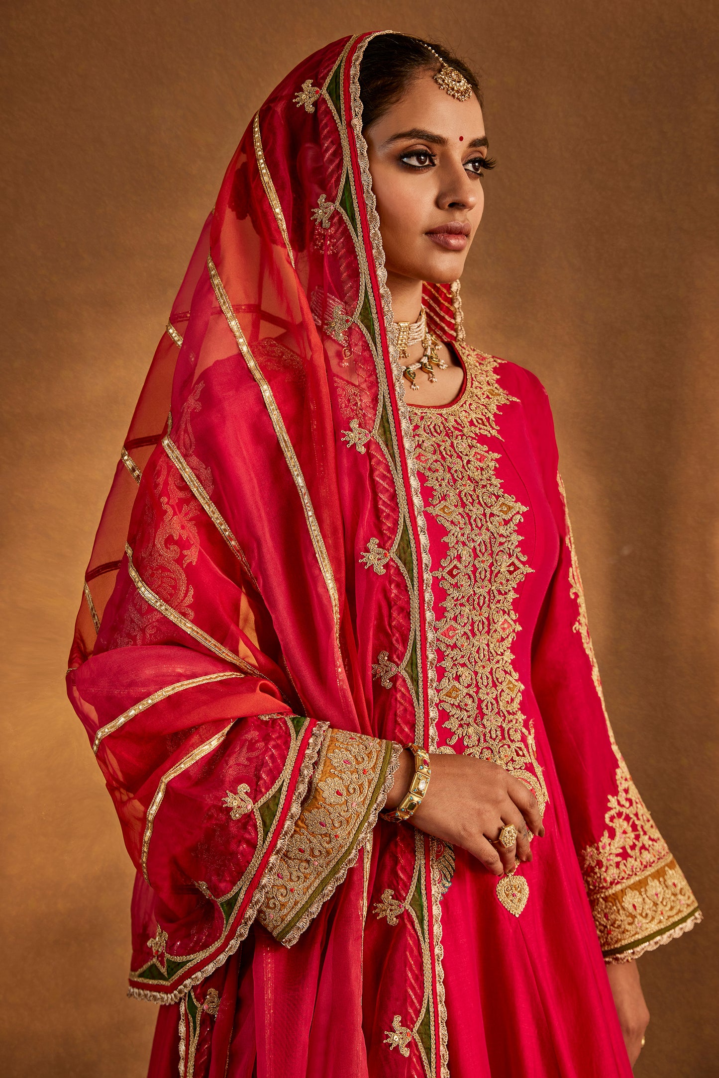 Rani Pink Chevrons Sharara Set