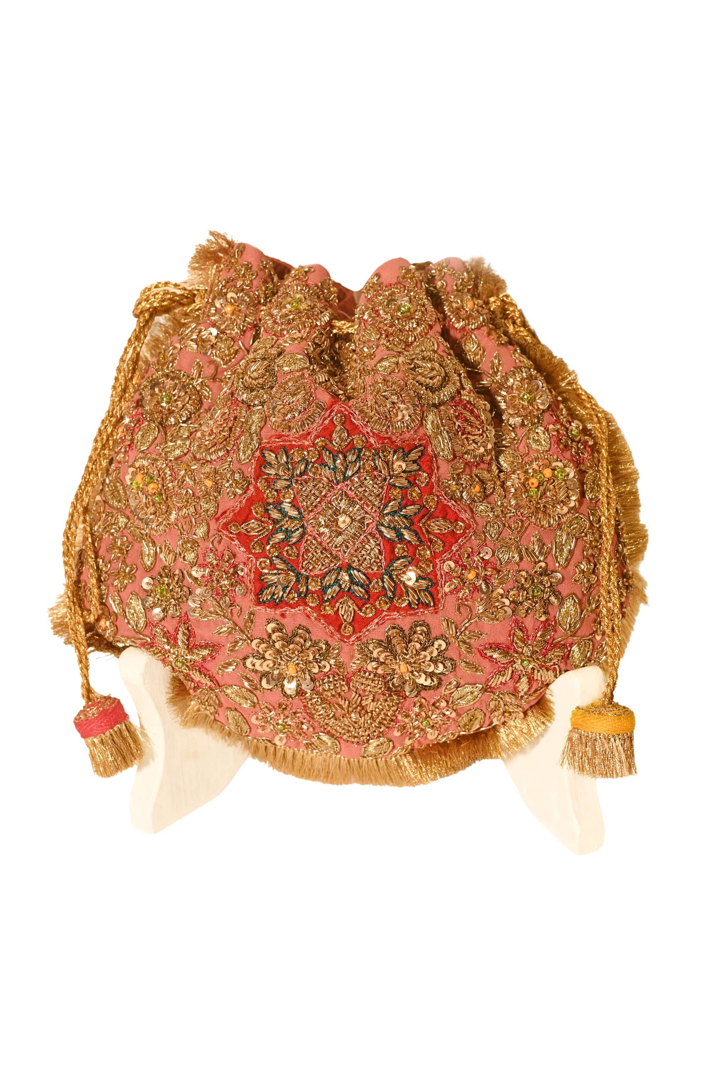 Frosted Pink Naqsh Noor Potli