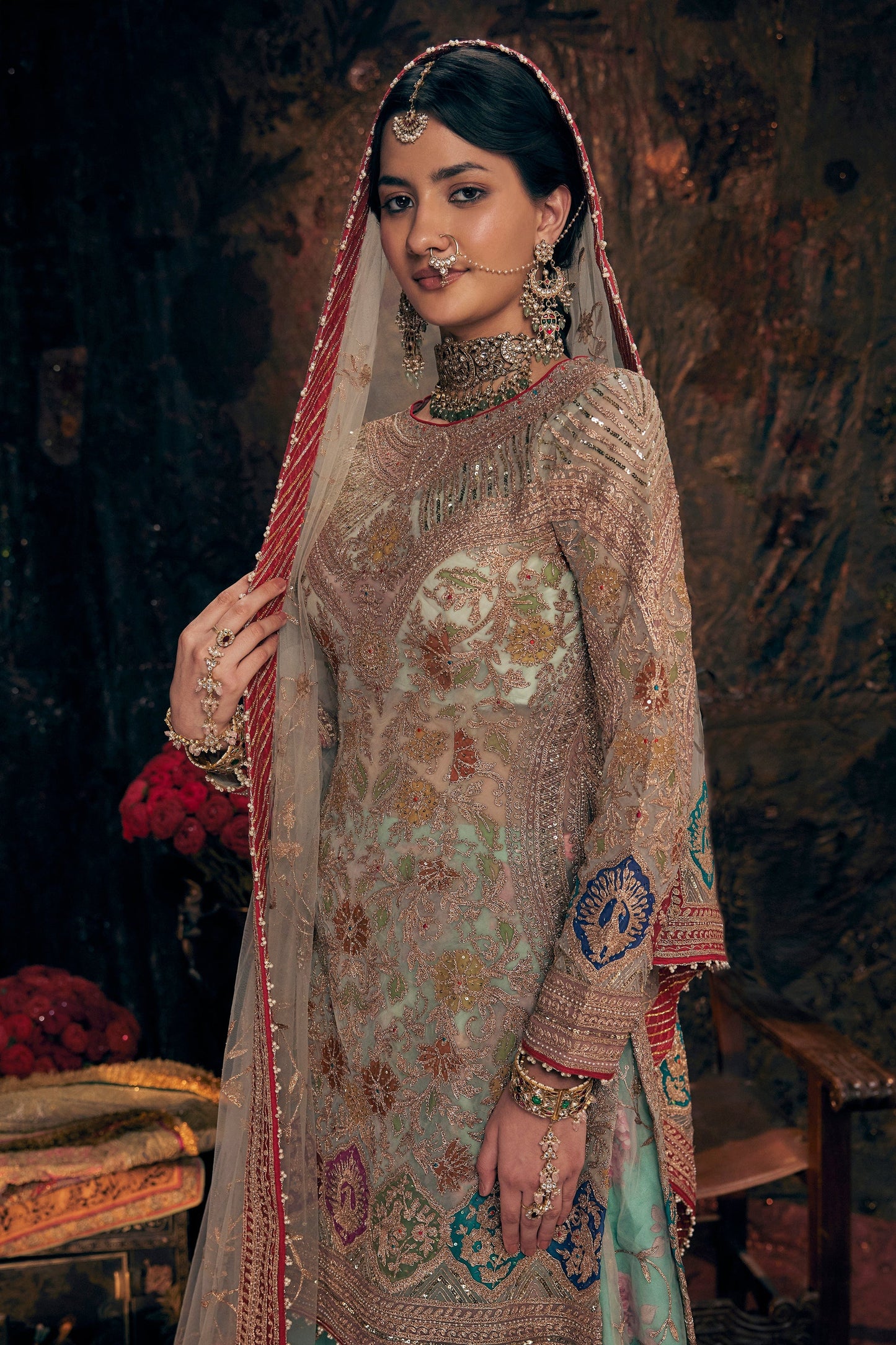 Ice Blue Kurta-Sharara Set