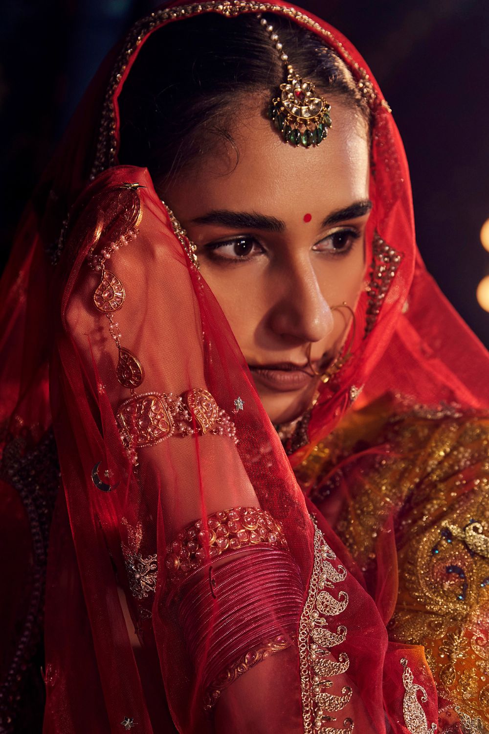 Deep Russet Pichhwai Lehenga Set