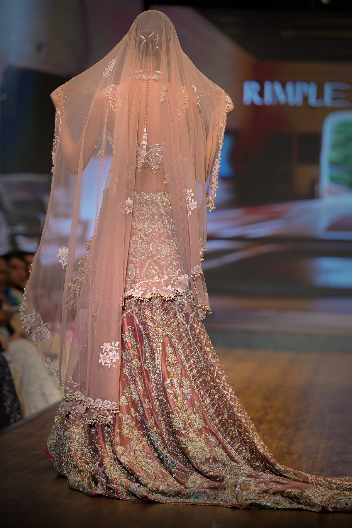 Sandstone Embroidered Trail Lehenga