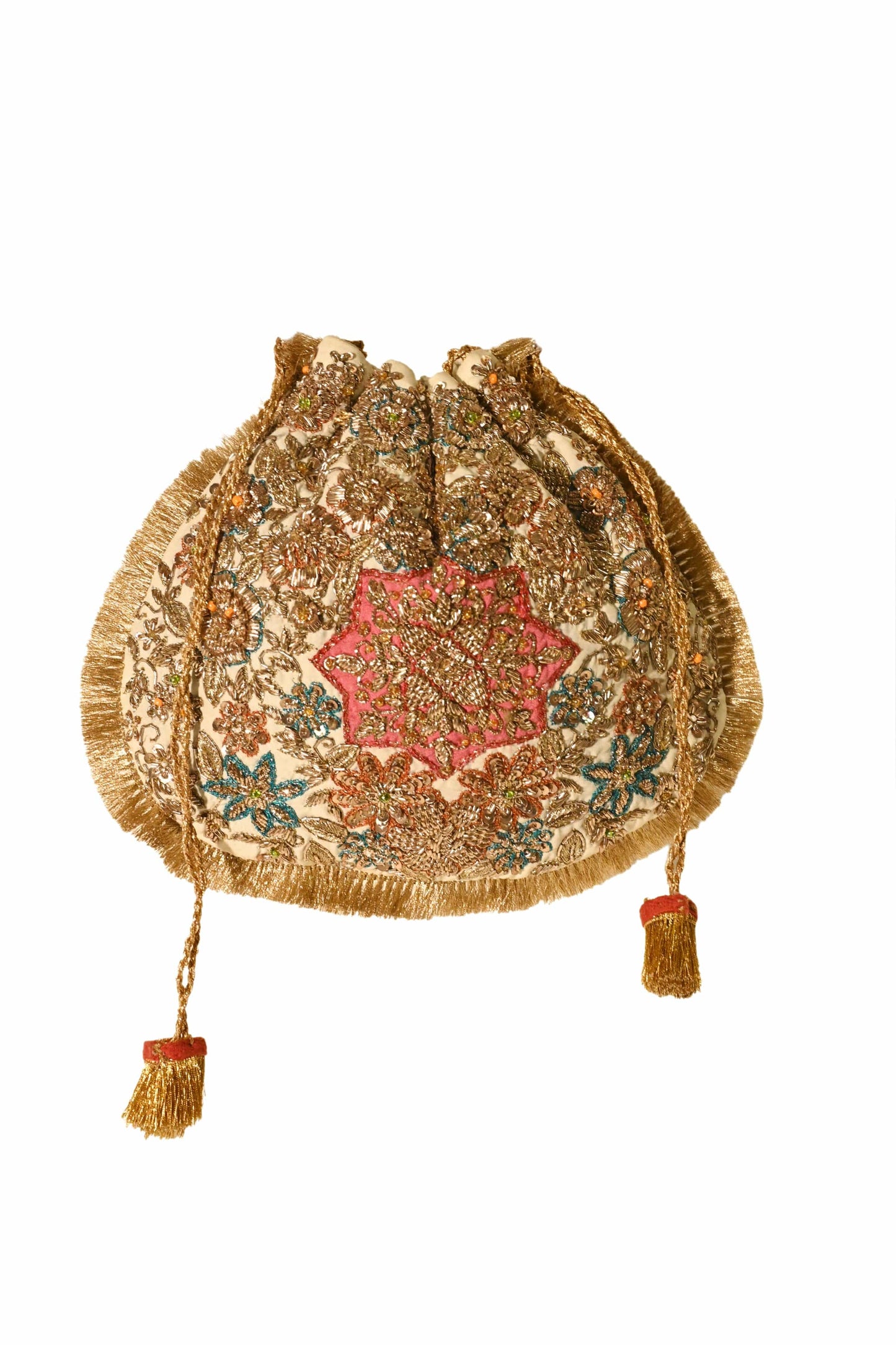 Ivory–Blush Pink Naqsh Noor Potli