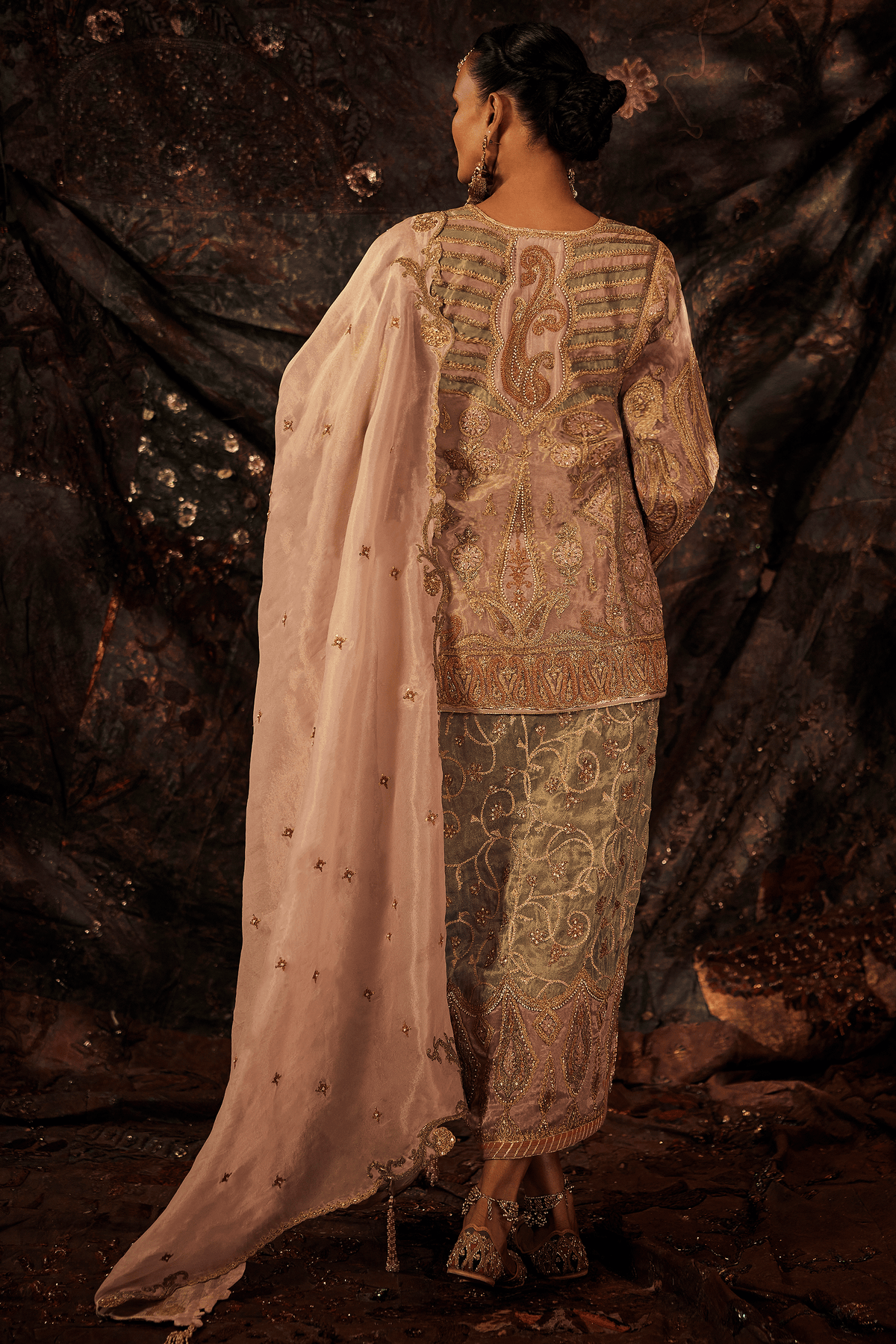 Antique Rose & Lilac Lungi Set