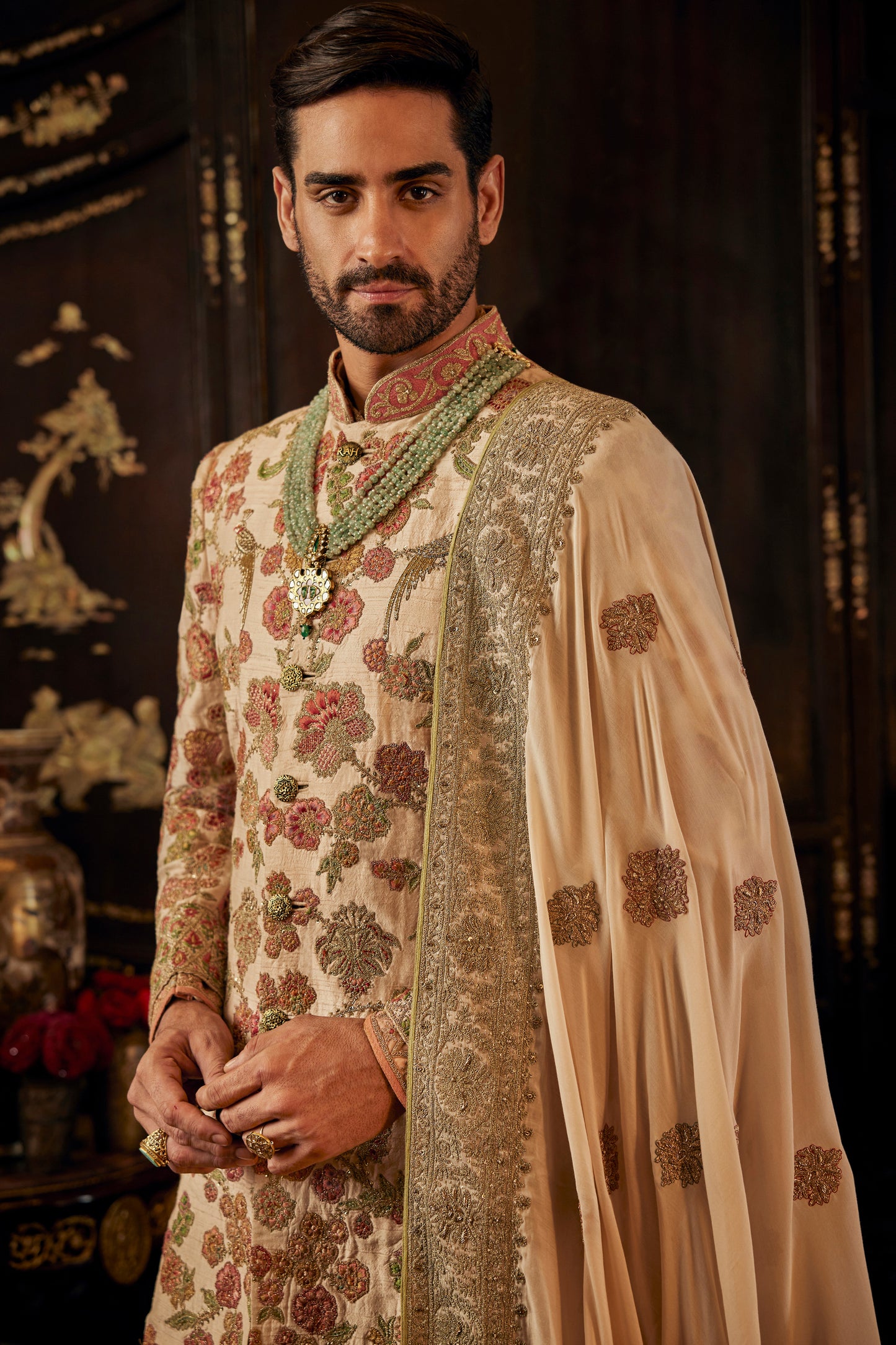 Pale Blush Effloroscent Sherwani