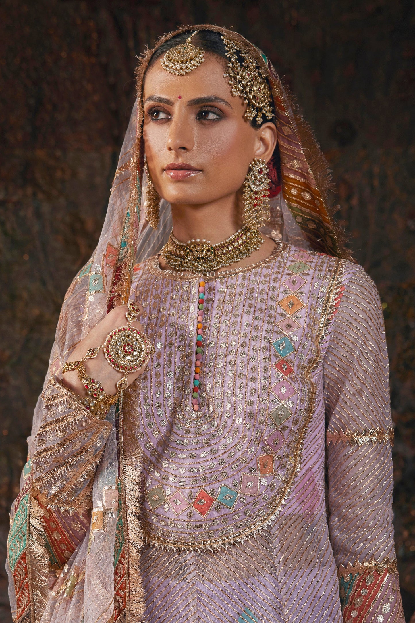 Frosted Lilac Kurti-Sharara Set