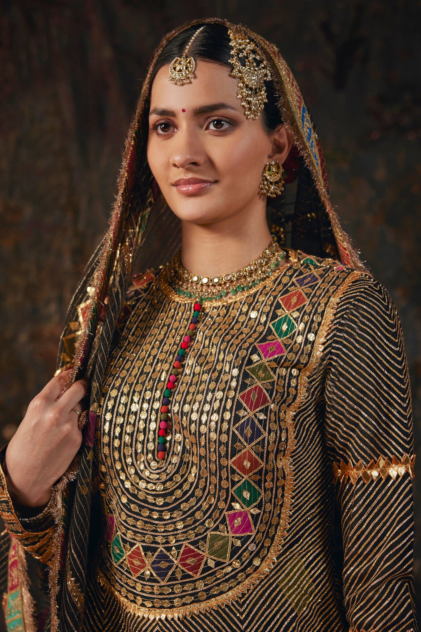 Inky Black Kurti-Sharara Set