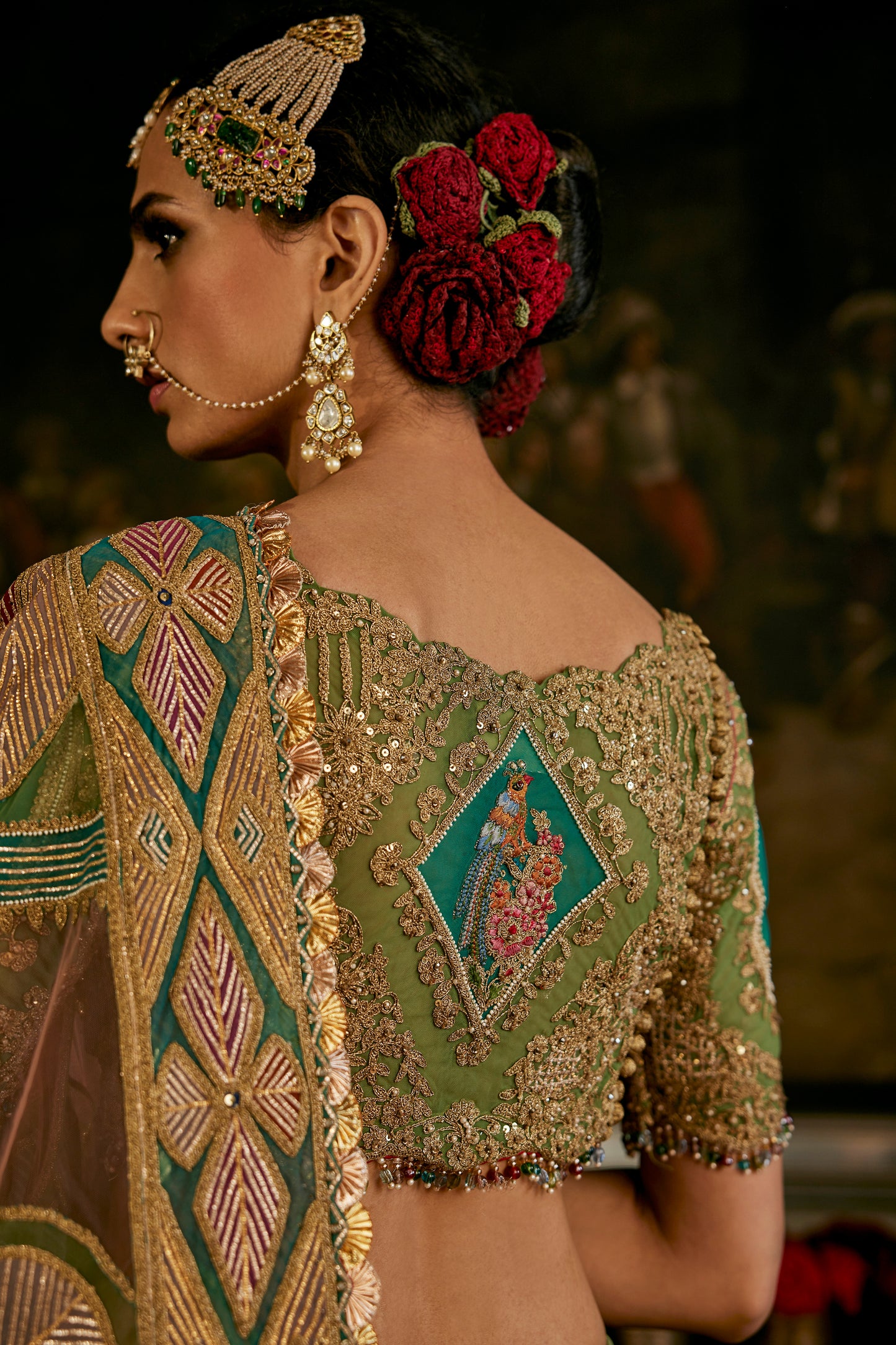 Sea Foam Tulle Lehenga