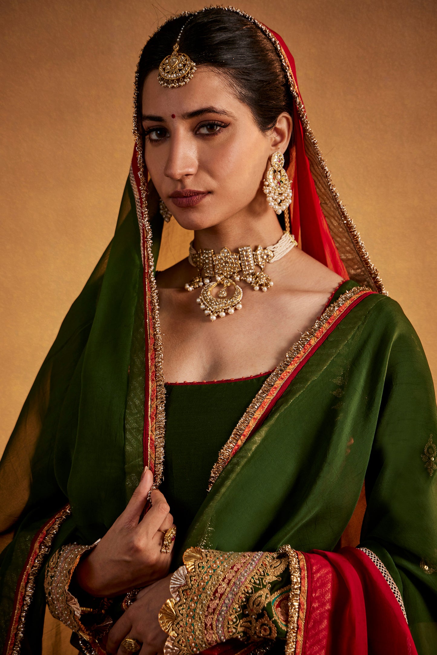 Dark Green Abha Kurta Set