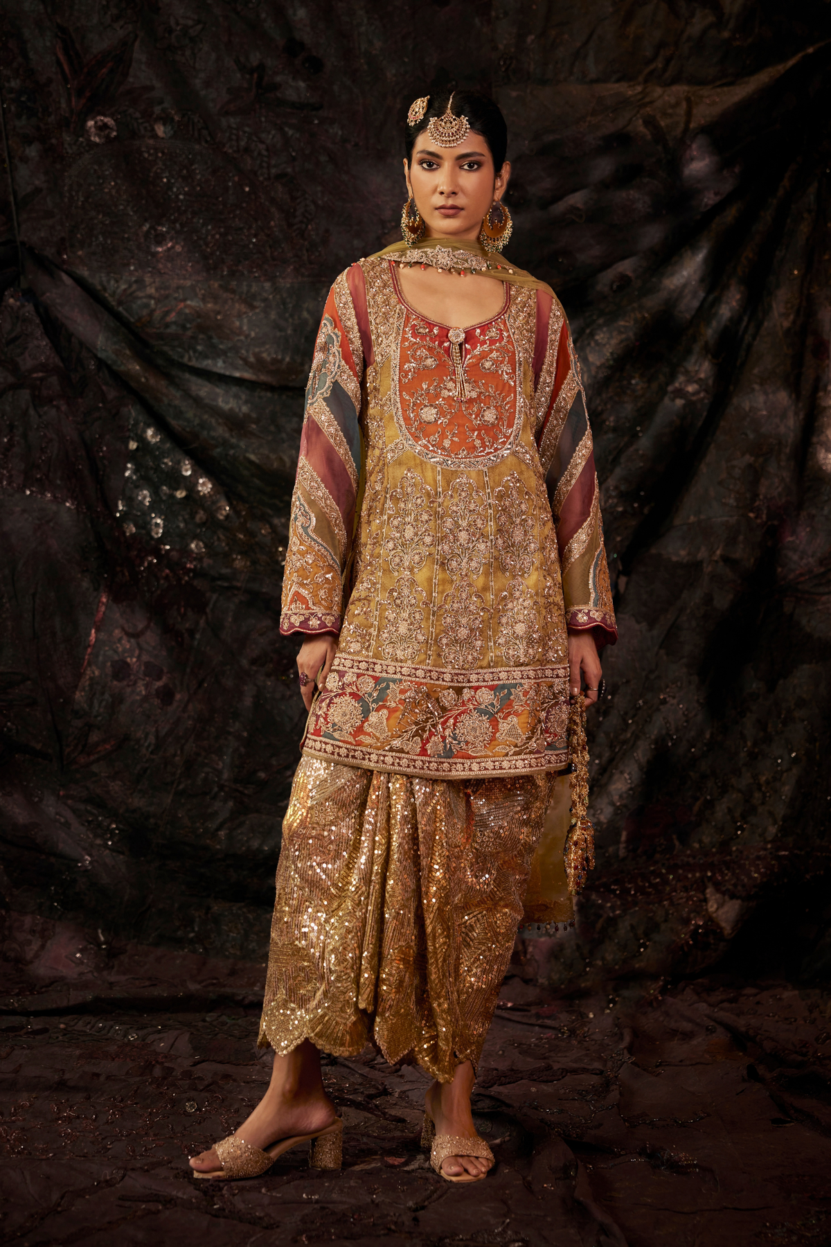 Mustard & Antique Lungi Set